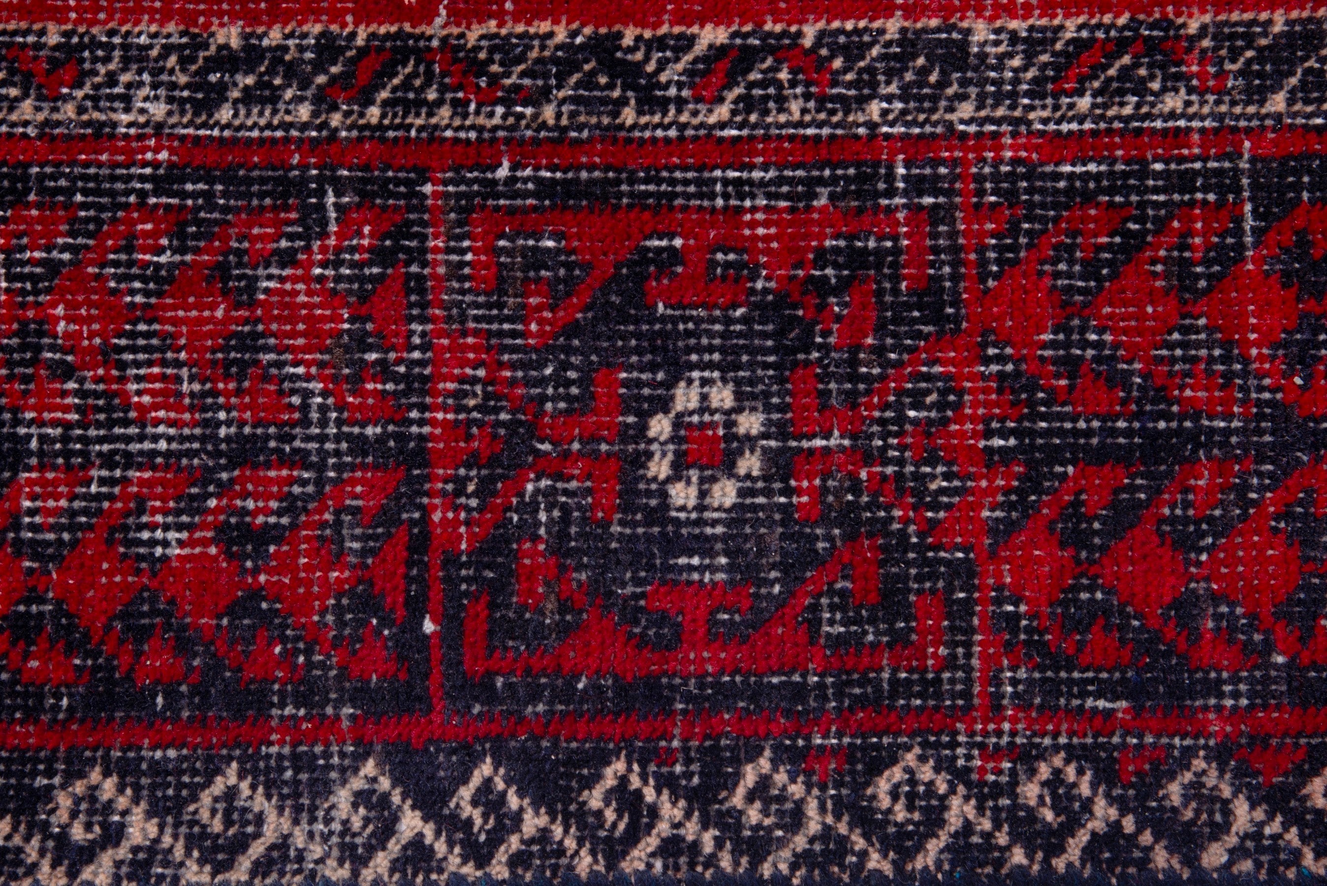 Persian Baluch accent rug in deep red and burgundy, view 12 of 16