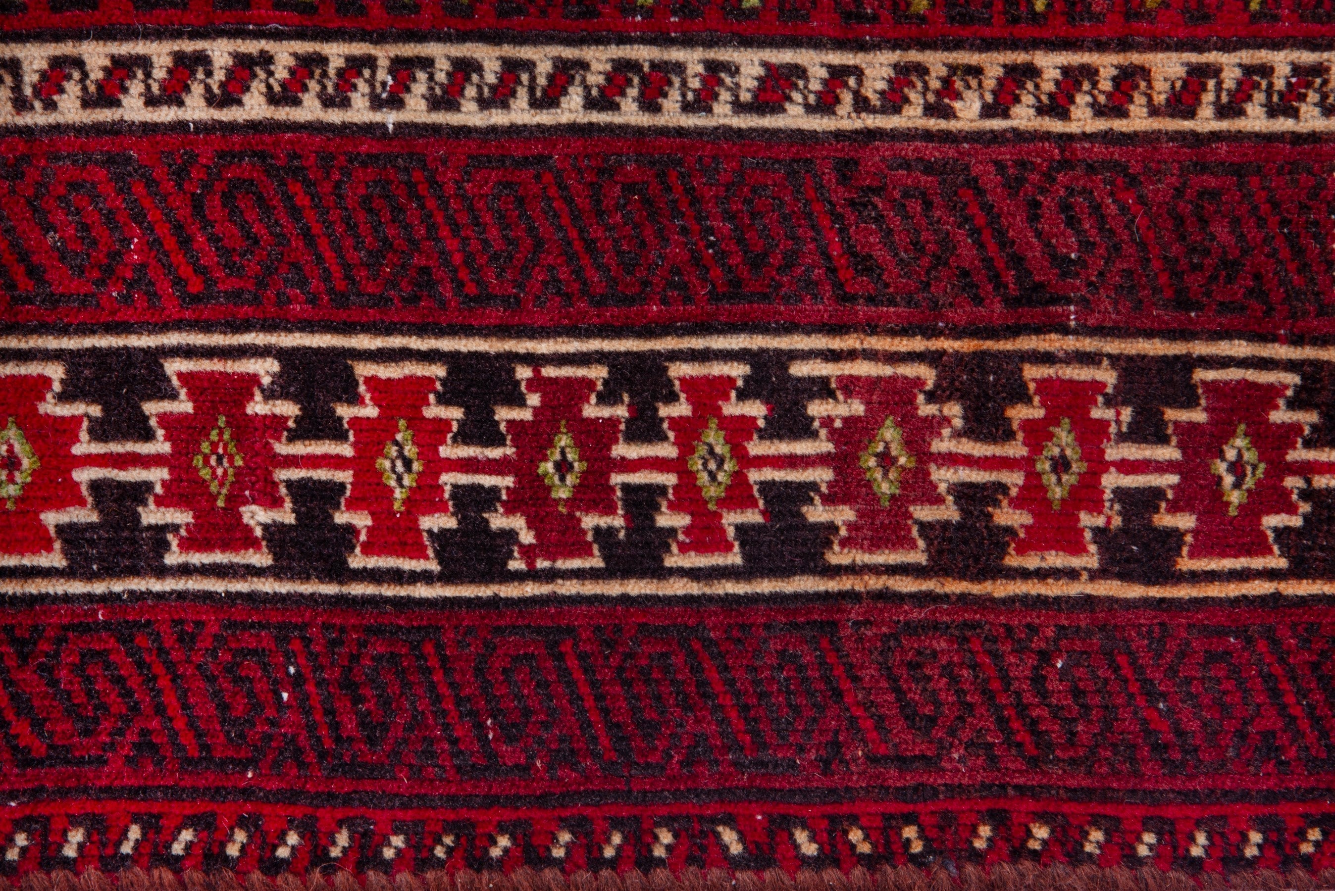 Persian Baluch accent rug in burgundy and cream, view 12 of 16