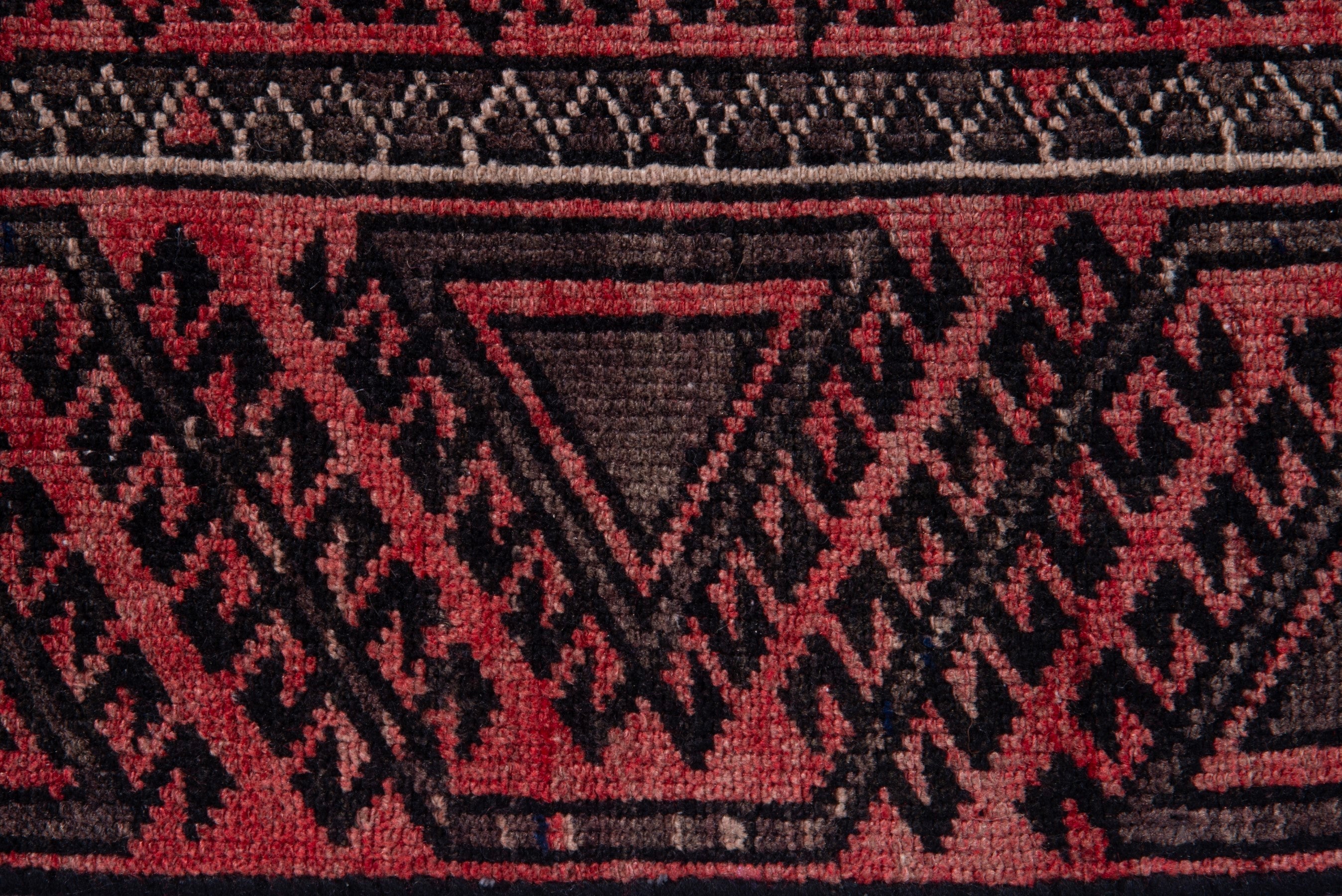 Persian Baluch accent rug in deep red and burgundy, view 10 of 16