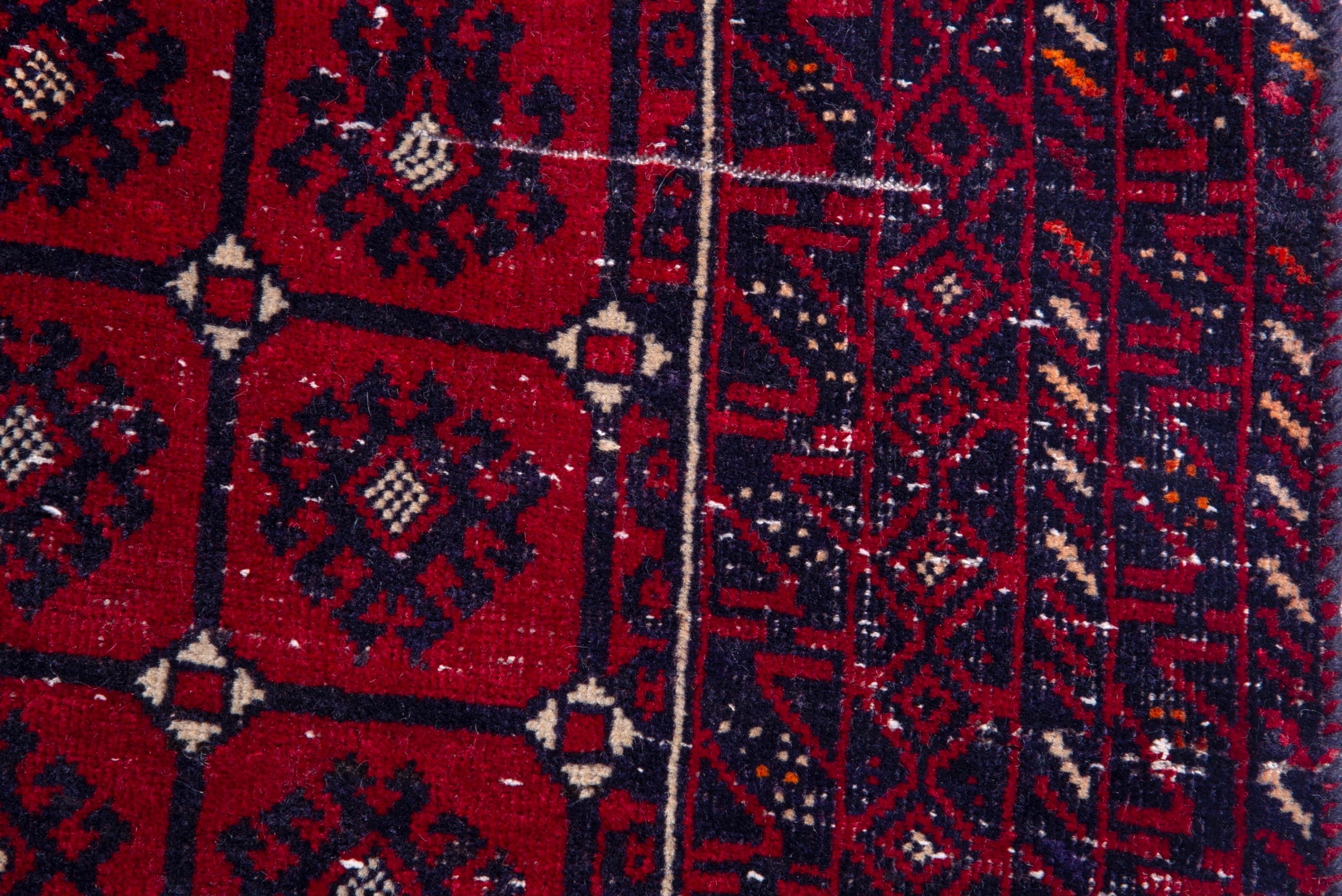 Persian Baluch runner rug in deep red and burgundy, view 10 of 16