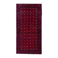 Persian Baluch runner rug in deep red and burgundy, 2'11" x 6'