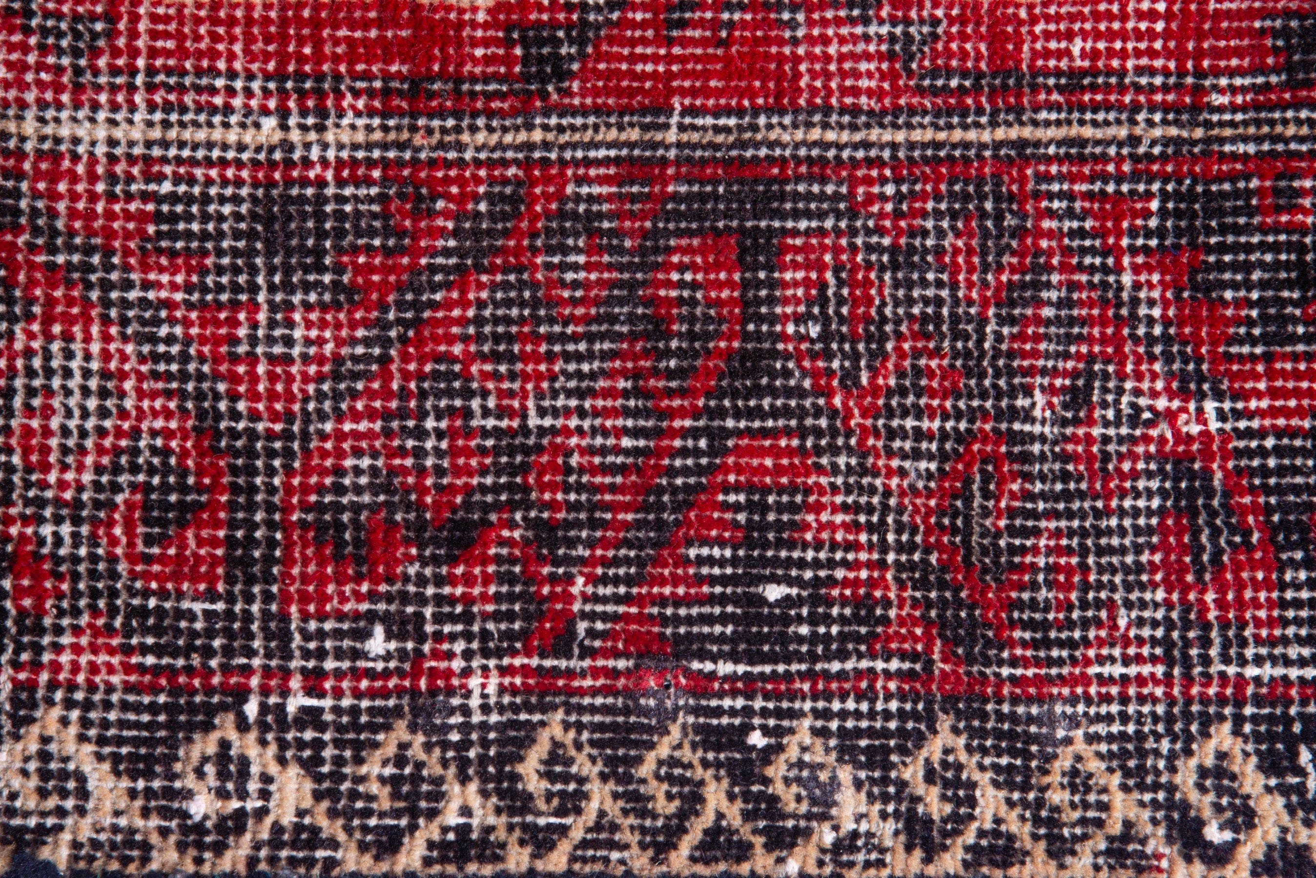 Persian Baluch runner rug in deep red and faded red, view 10 of 17