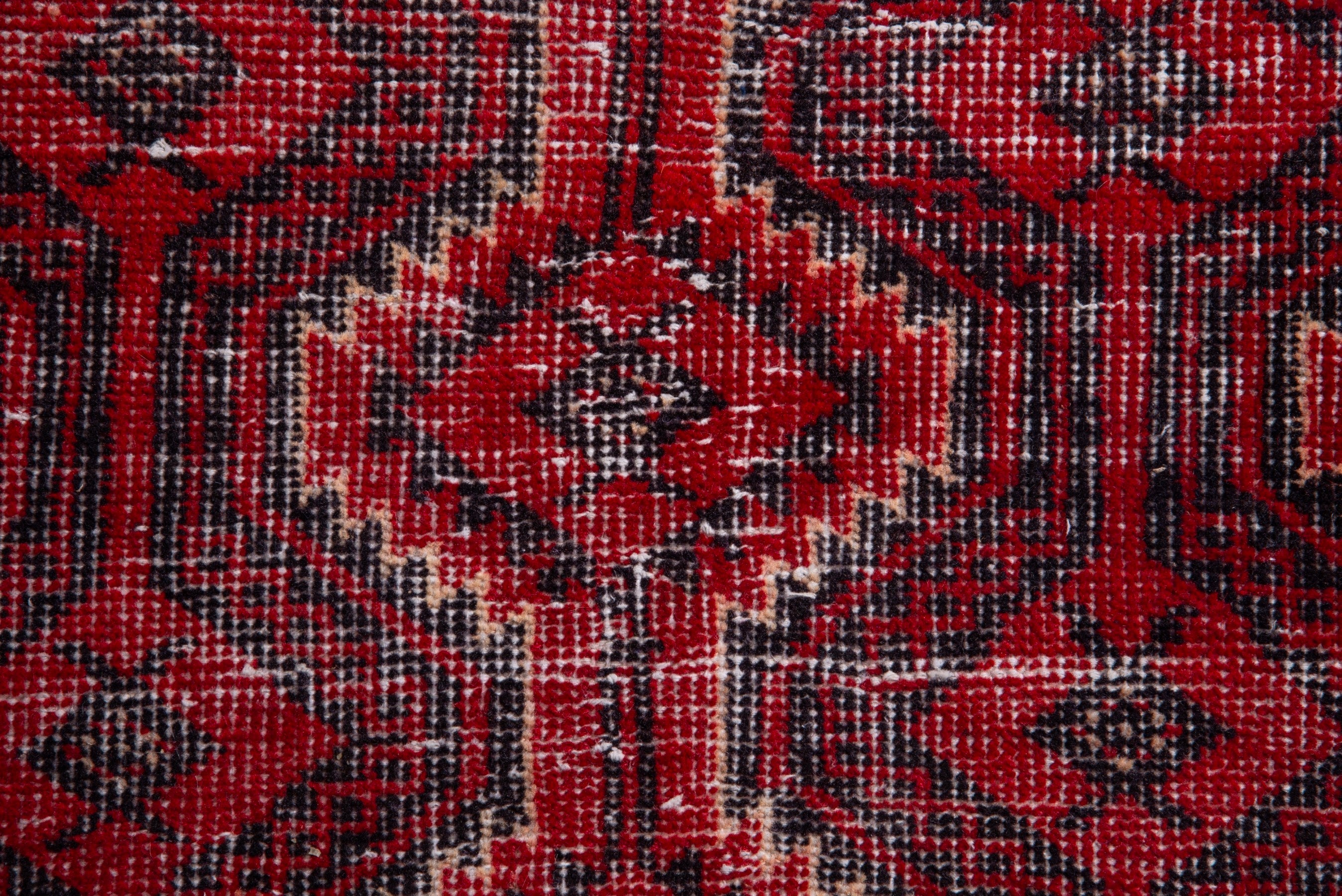 Persian Baluch runner rug in deep red and faded red, view 11 of 17