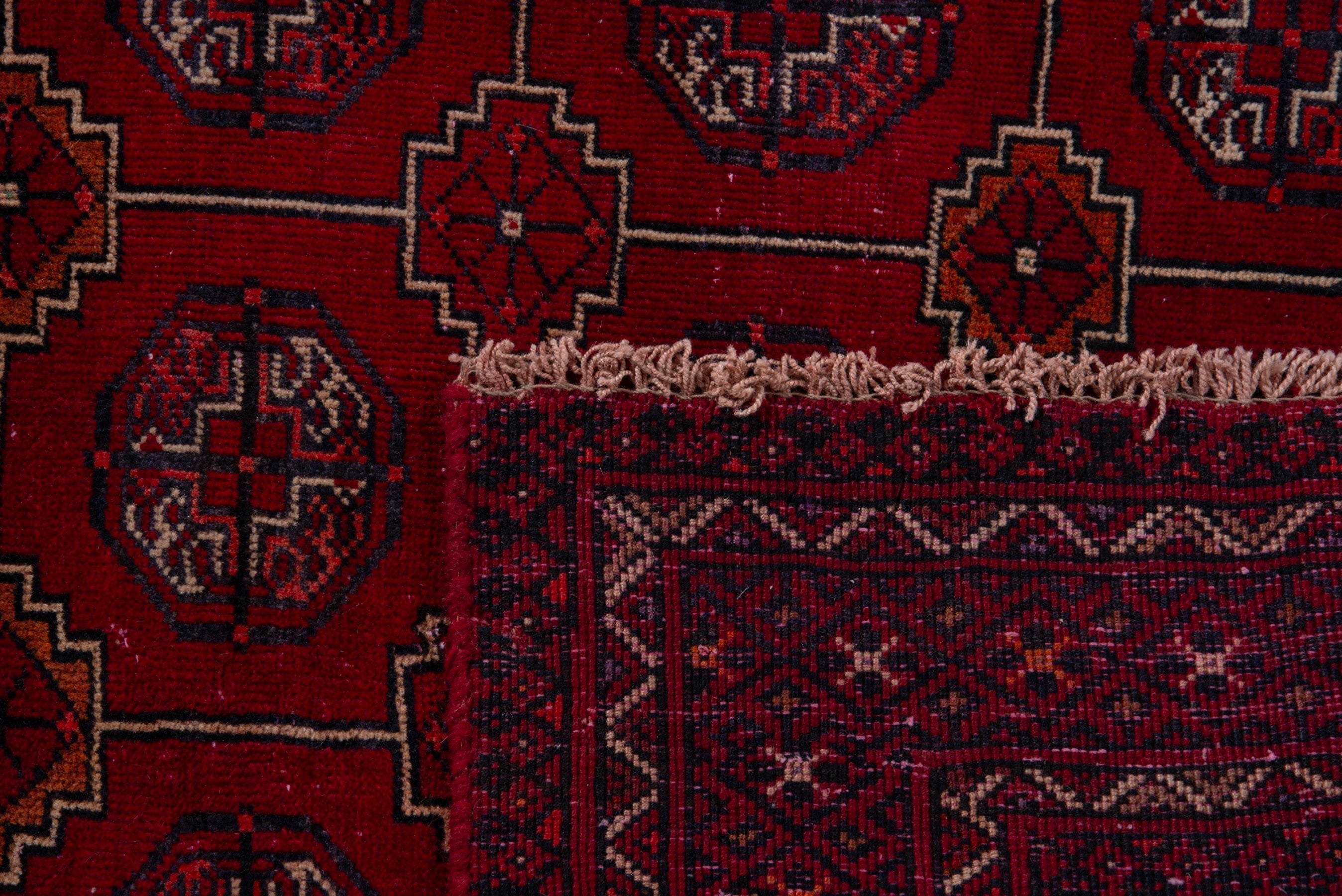 Persian Baluch accent rug in burgundy and deep red, view 18 of 18