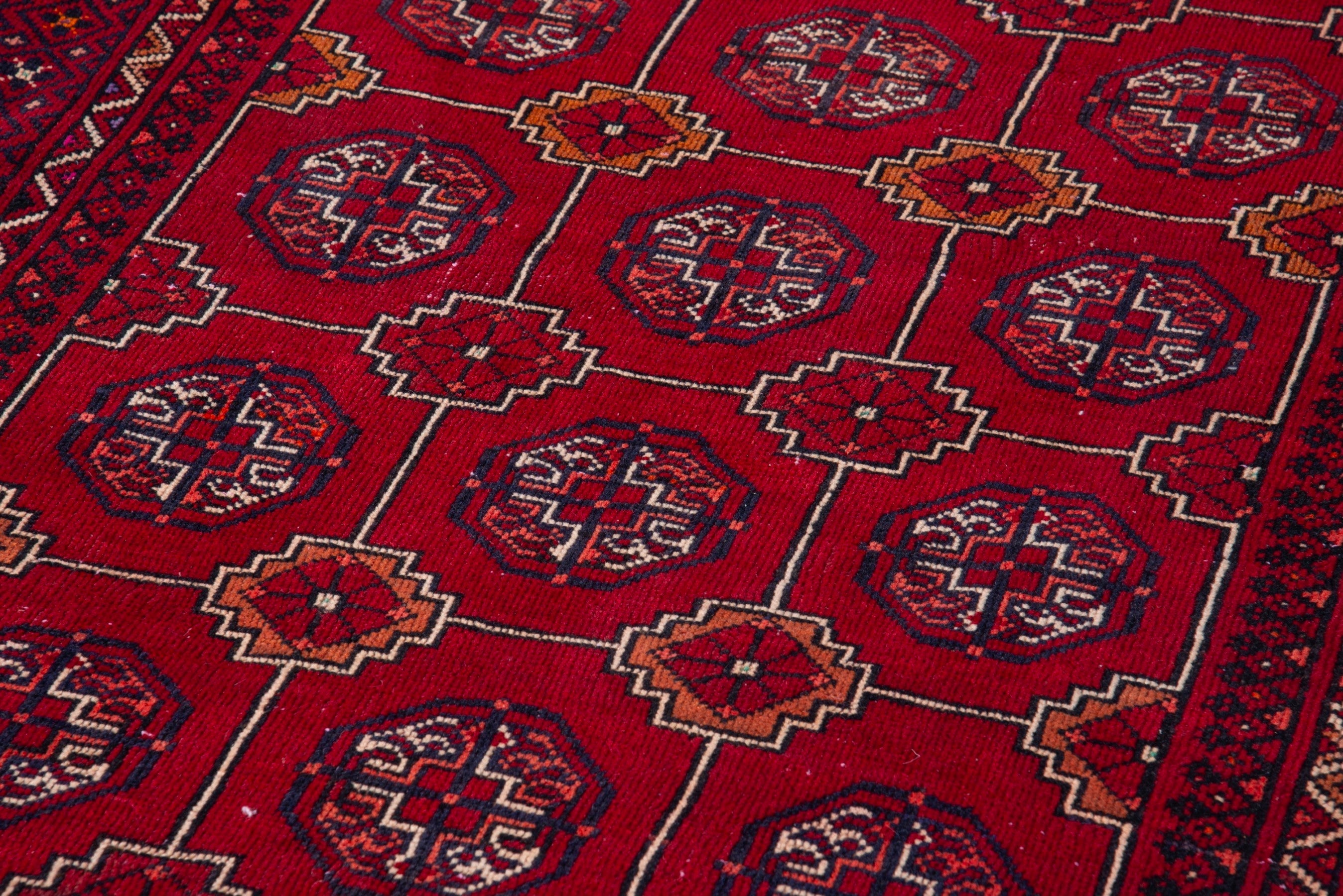Persian Baluch accent rug in burgundy and deep red, view 9 of 18