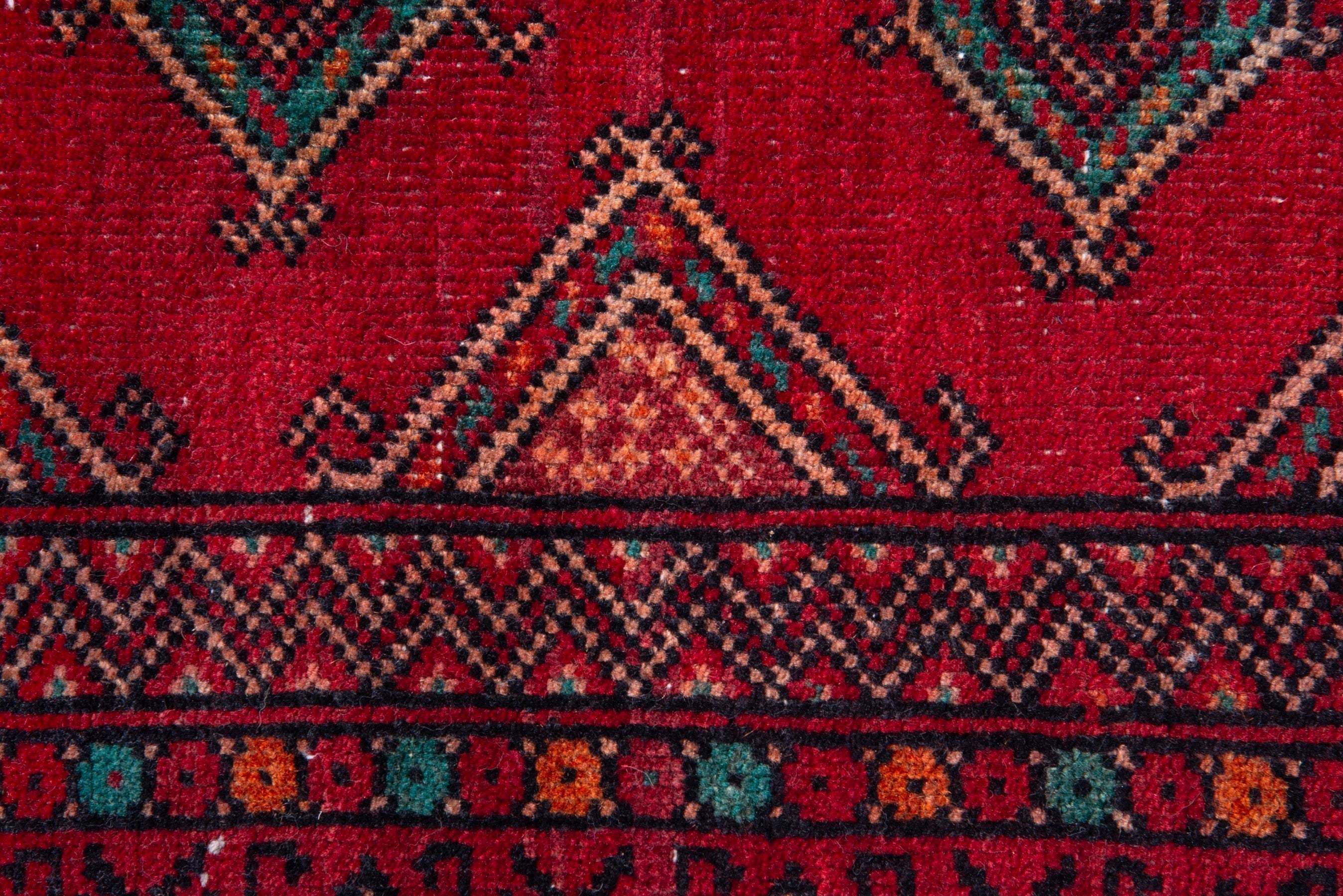 Persian Baluch accent rug in deep red and burgundy, view 10 of 17