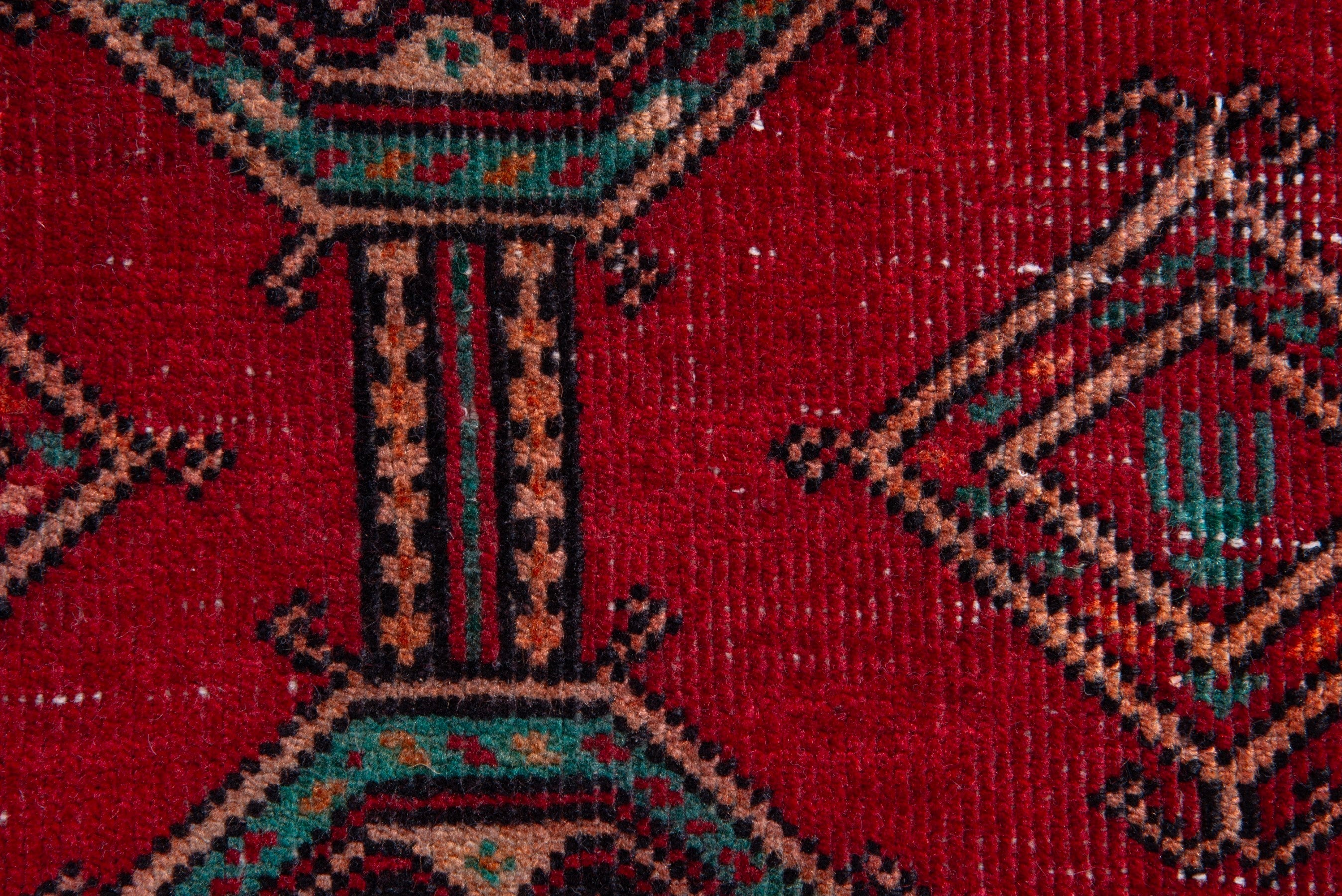 Persian Baluch accent rug in deep red and burgundy, view 12 of 17