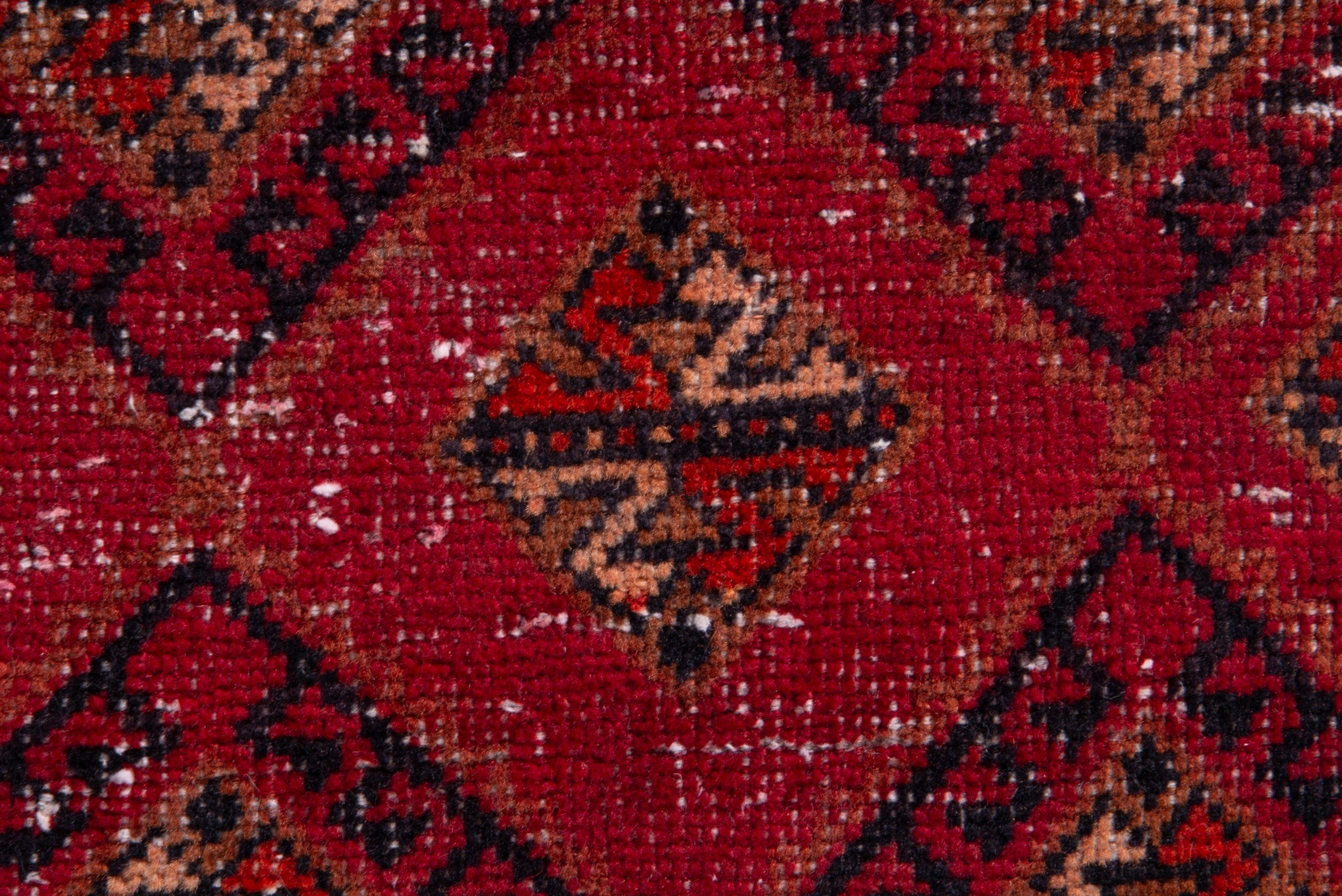 Persian Baluch accent rug in deep red and gold, view 11 of 20