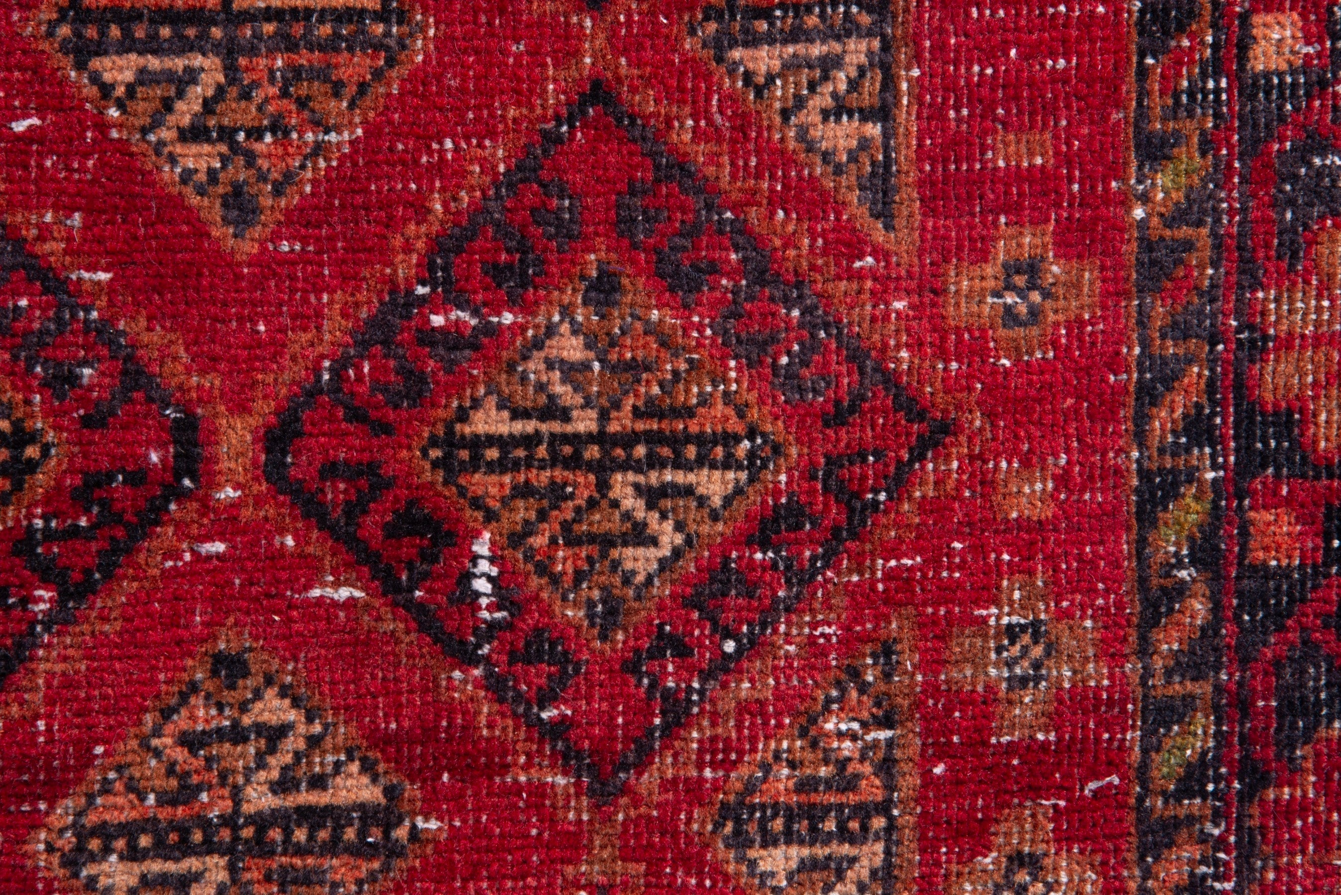 Persian Baluch accent rug in deep red and gold, view 12 of 20