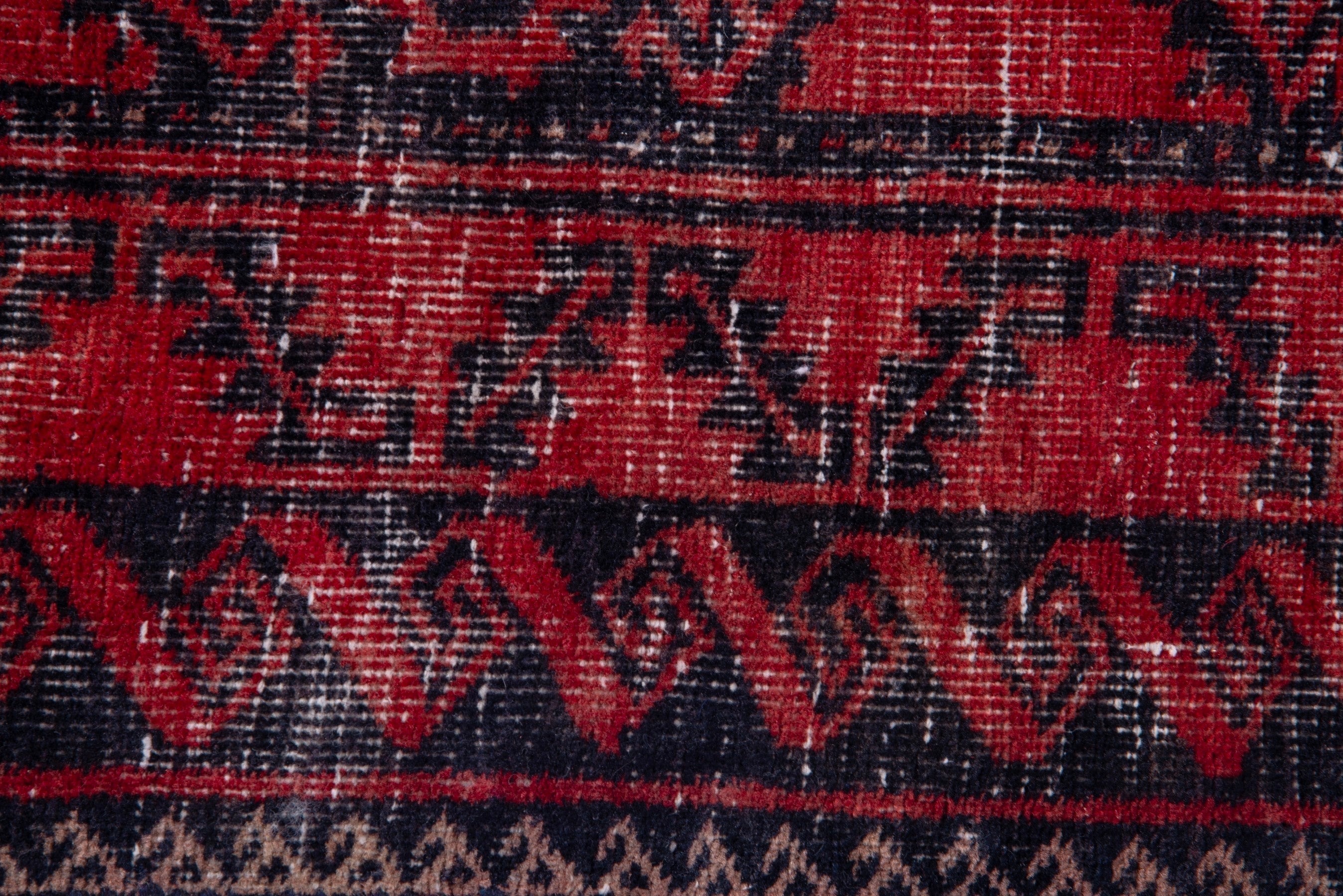 Persian Baluch runner rug in deep red and burgundy, view 10 of 18
