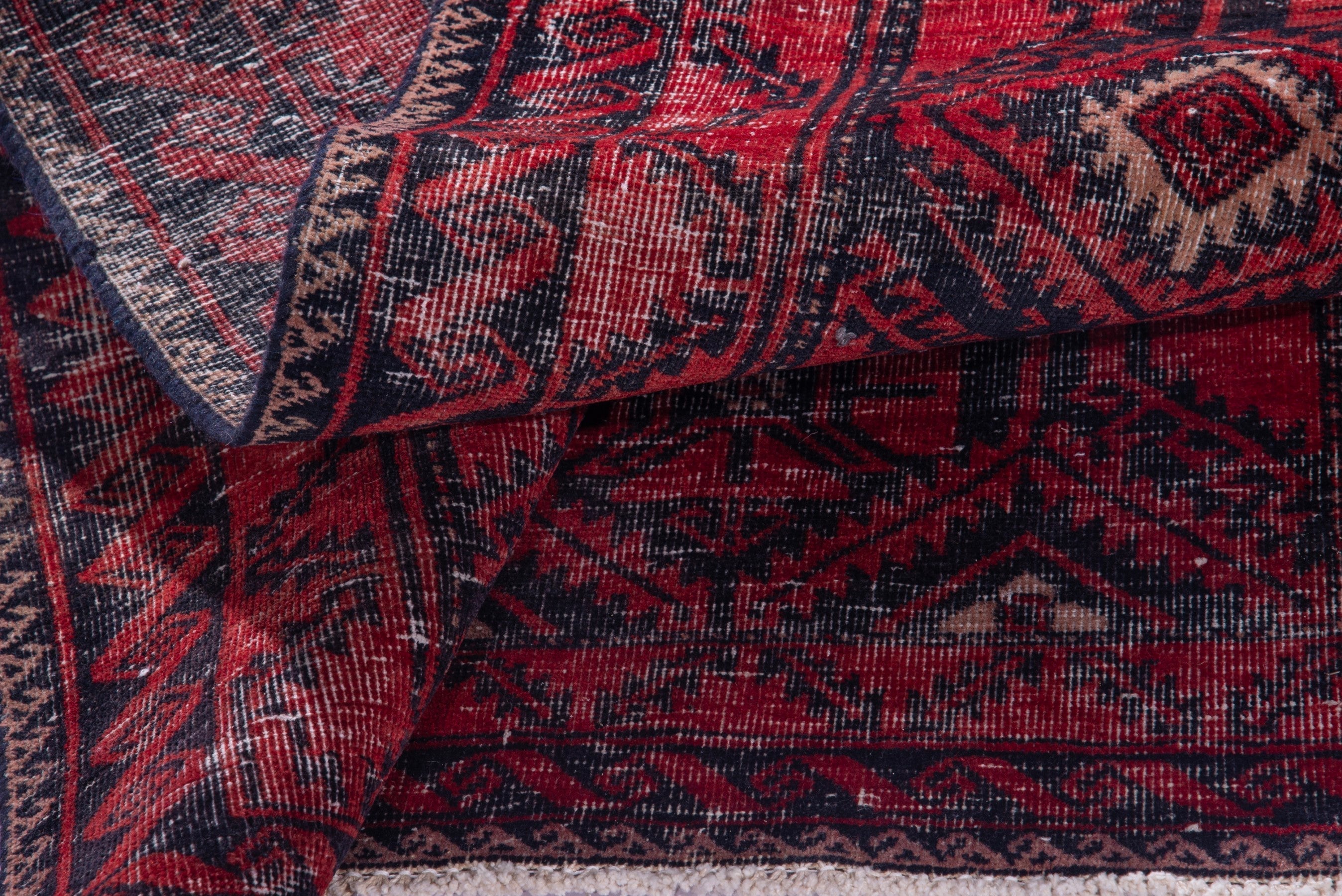 Persian Baluch runner rug in deep red and burgundy, view 15 of 18