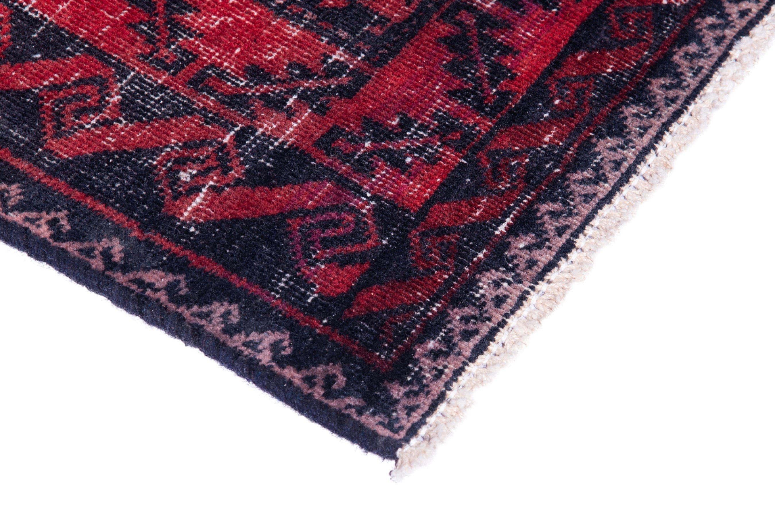 Persian Baluch runner rug in deep red and burgundy, view 4 of 18