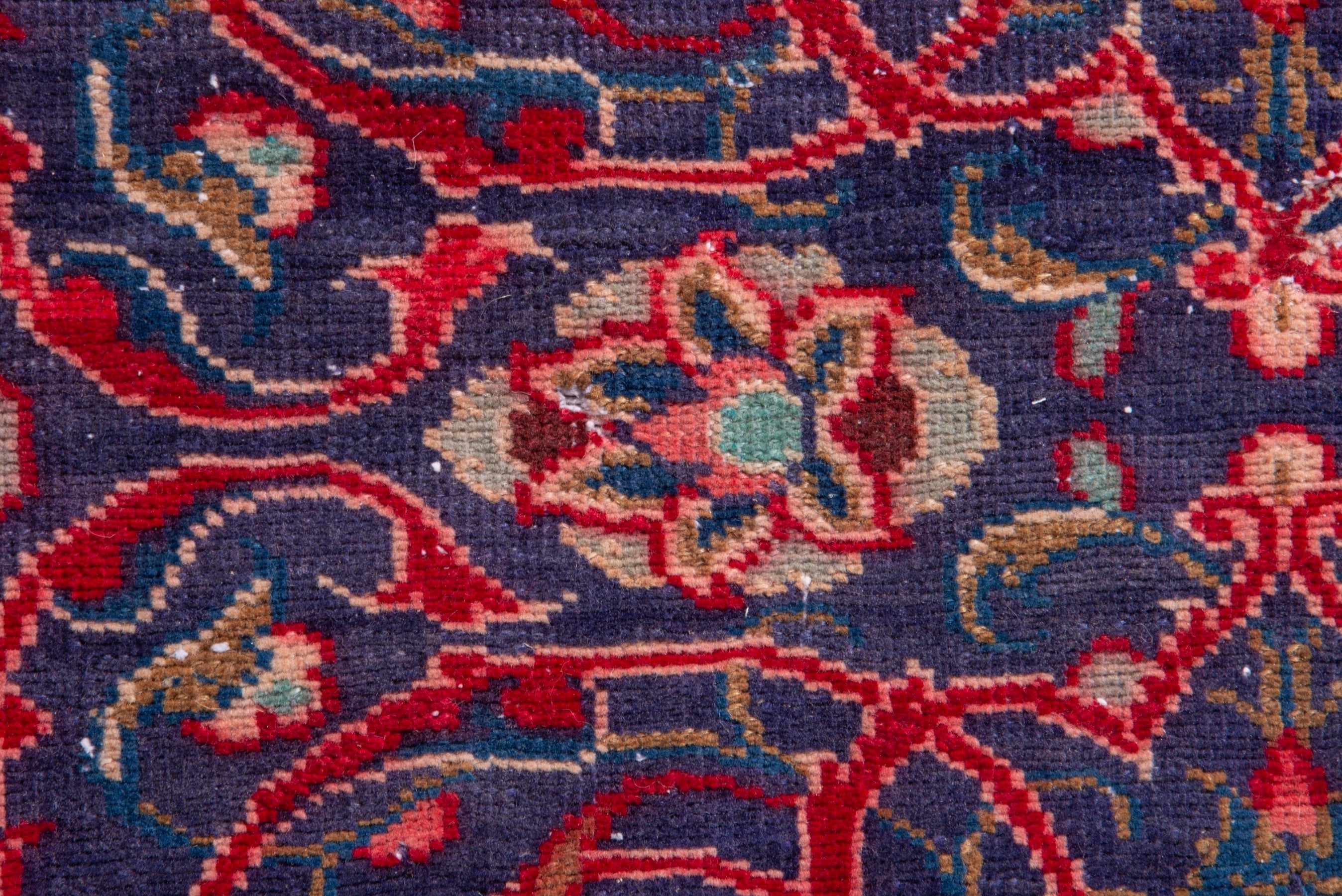 Persian Arak accent rug in deep red and navy, view 10 of 18