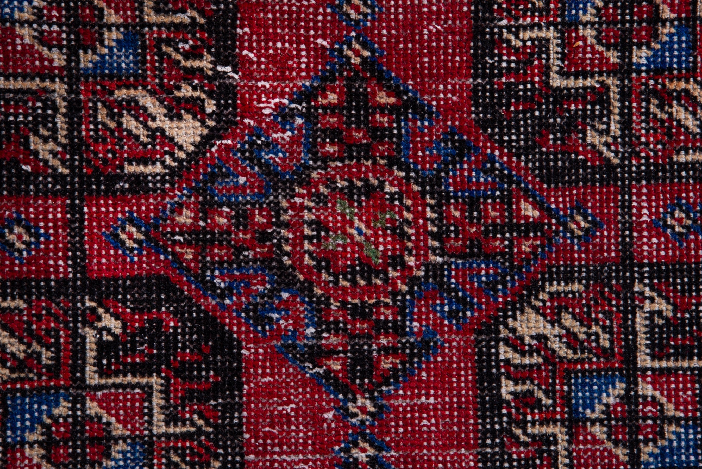 Persian Ferdos runner rug in burgundy and deep red, view 11 of 17