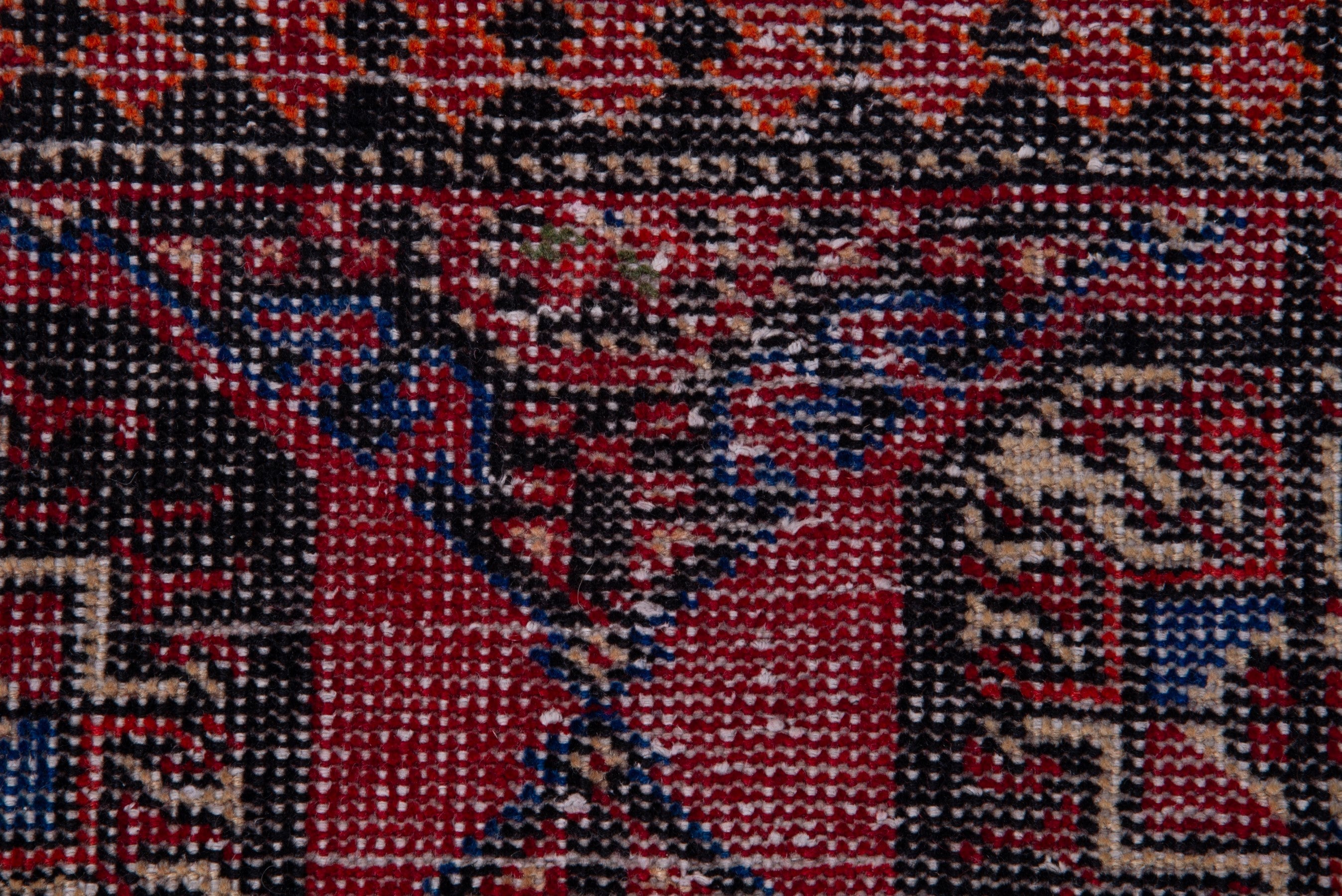 Persian Ferdos runner rug in burgundy and deep red, view 12 of 17