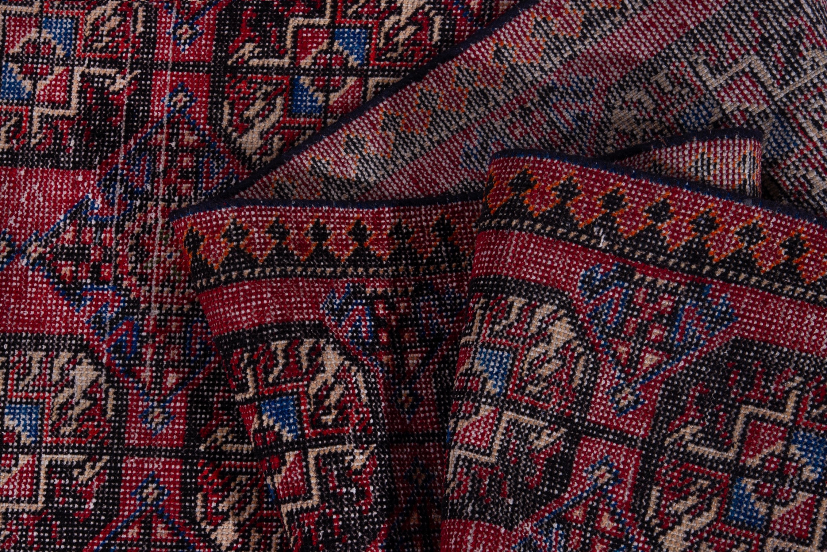 Persian Ferdos runner rug in burgundy and deep red, view 15 of 17