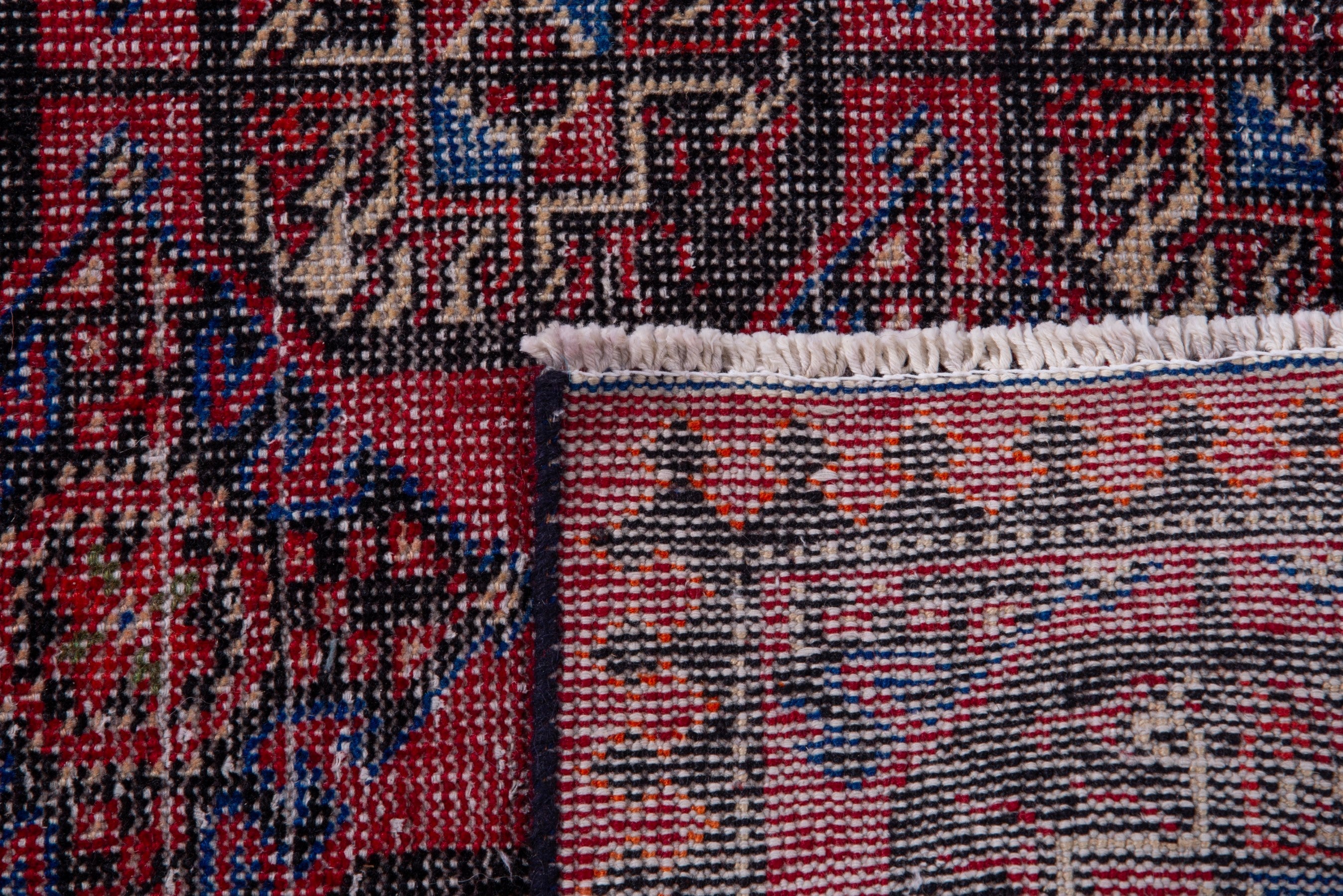 Persian Ferdos runner rug in burgundy and deep red, view 17 of 17