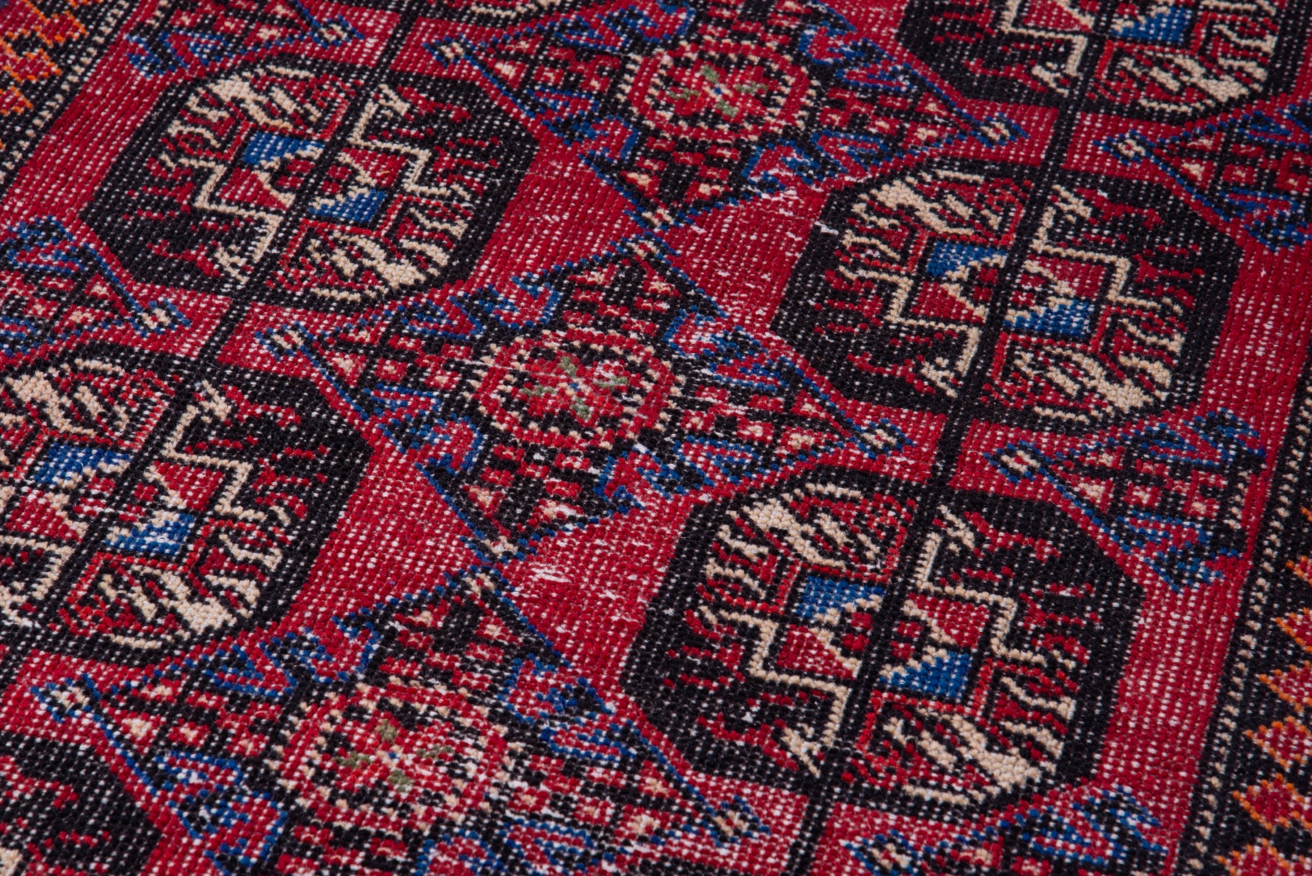Persian Ferdos runner rug in burgundy and deep red, view 9 of 17
