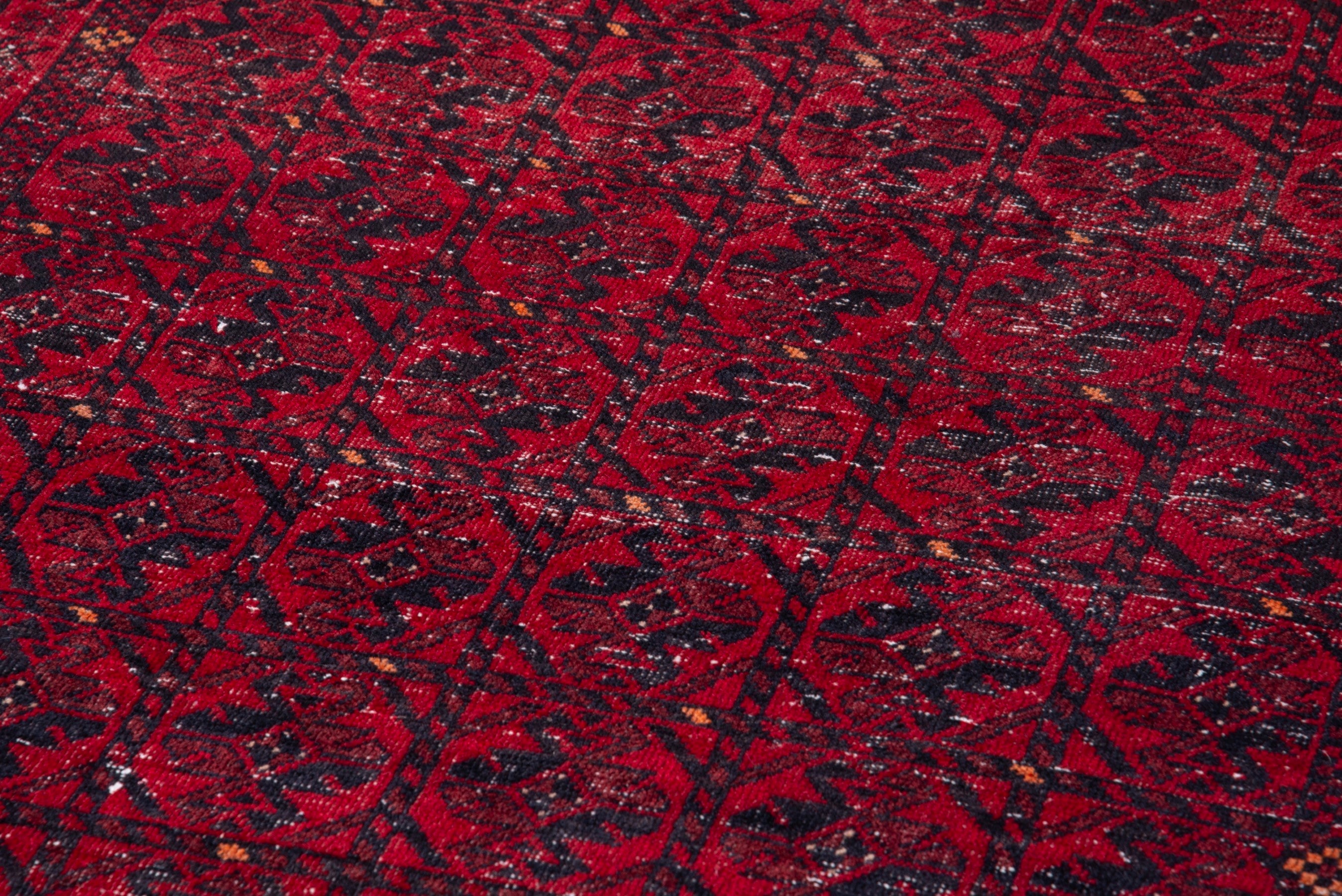 Persian Baluch runner rug in deep red and burgundy, view 9 of 17