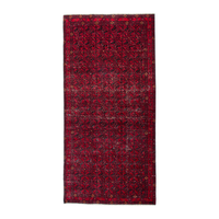 Persian Baluch runner rug in deep red and burgundy, 2'11" x 6'