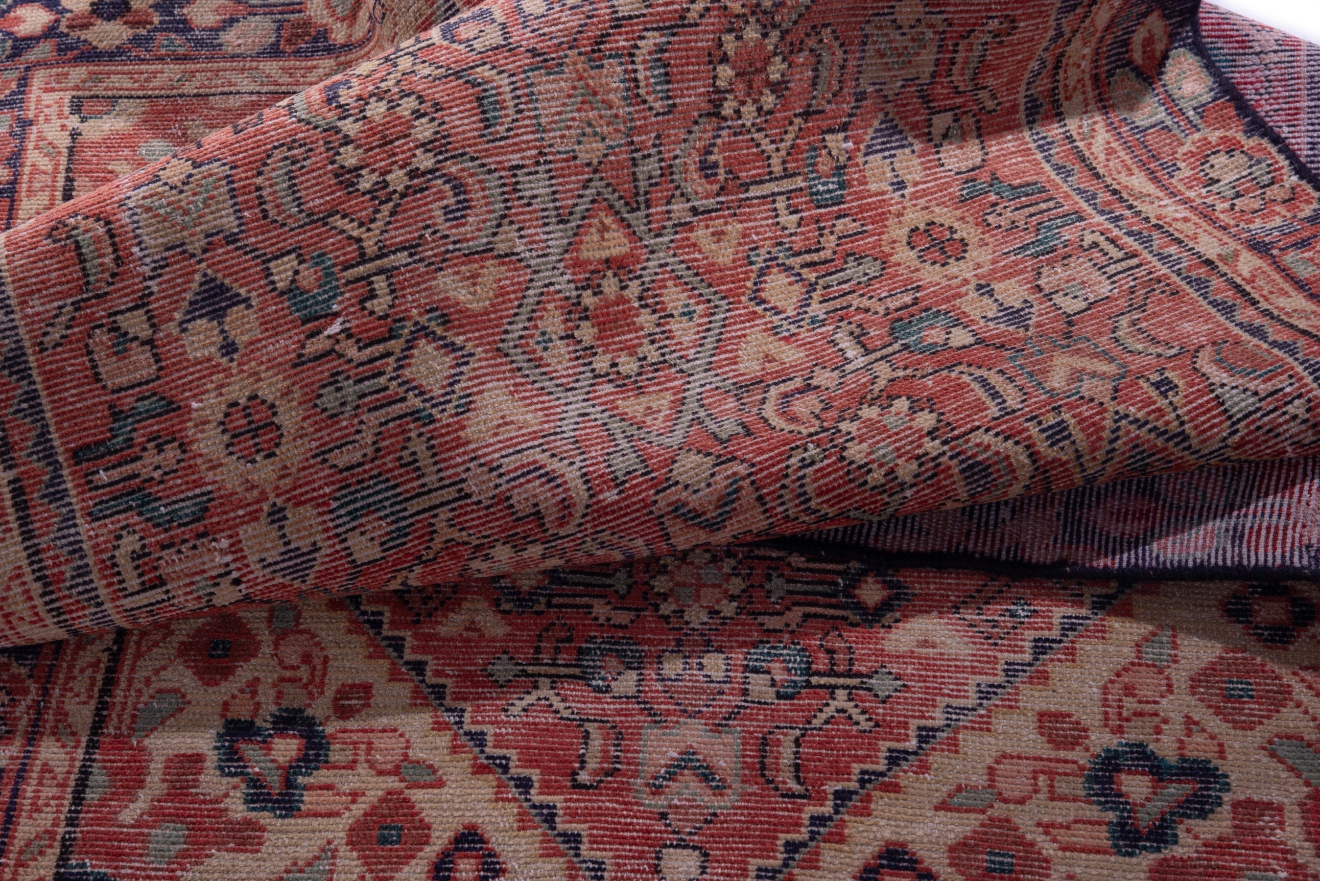 Persian Hamedan runner rug in deep red and burgundy, view 15 of 19