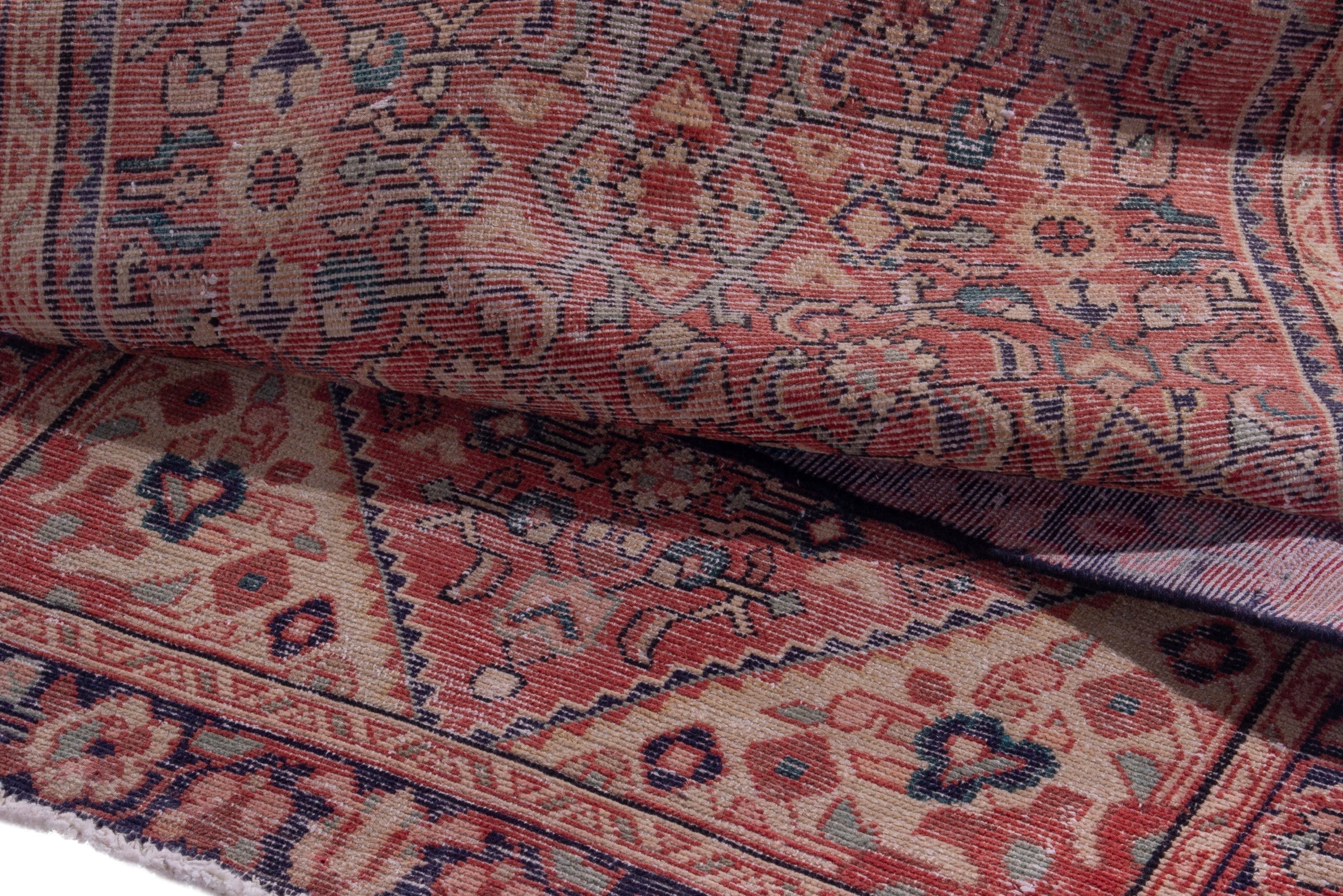 Persian Hamedan runner rug in deep red and burgundy, view 17 of 19