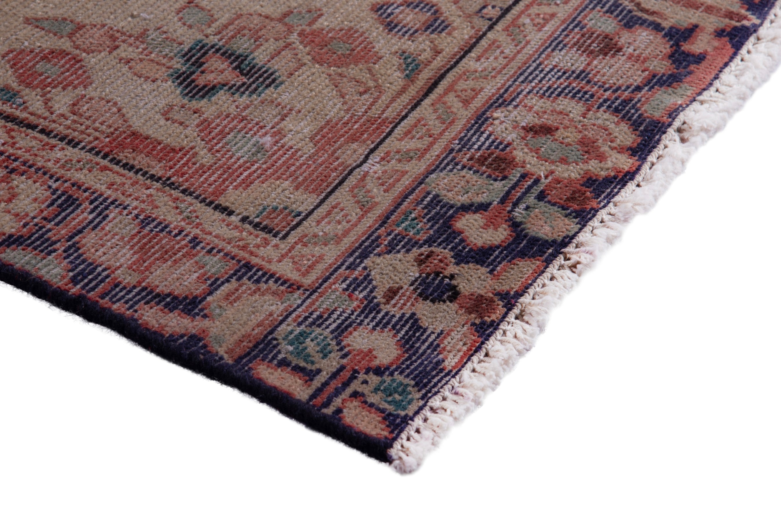 Persian Hamedan runner rug in deep red and burgundy, view 4 of 19