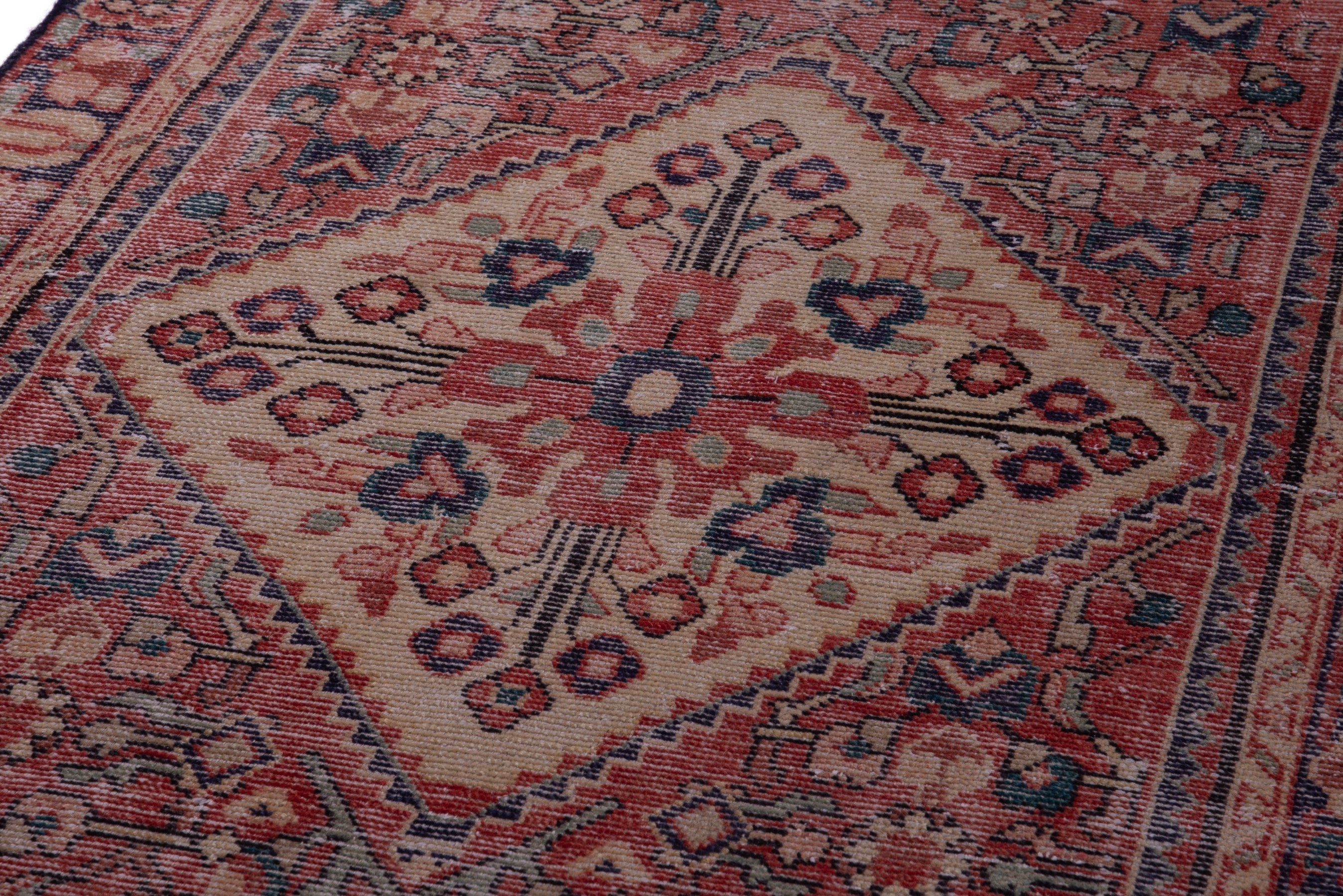 Persian Hamedan runner rug in deep red and burgundy, view 9 of 19