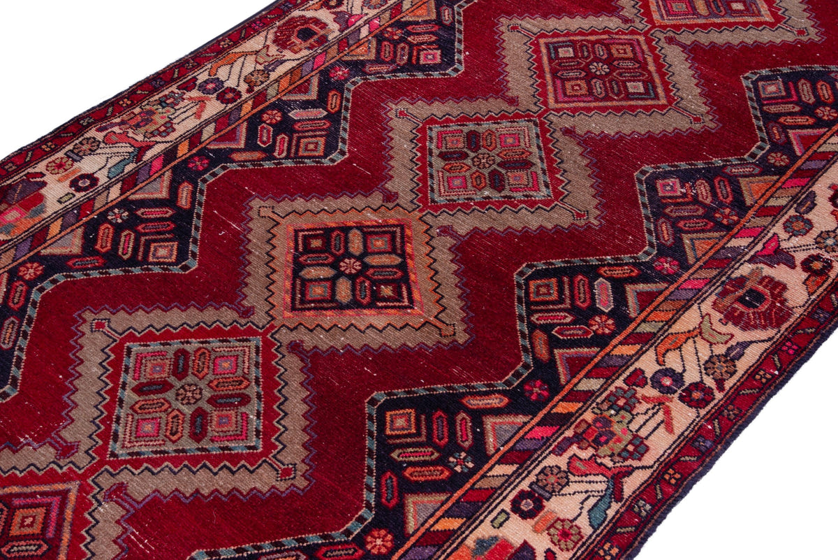 1207, Persian Hamadan Runner Rug