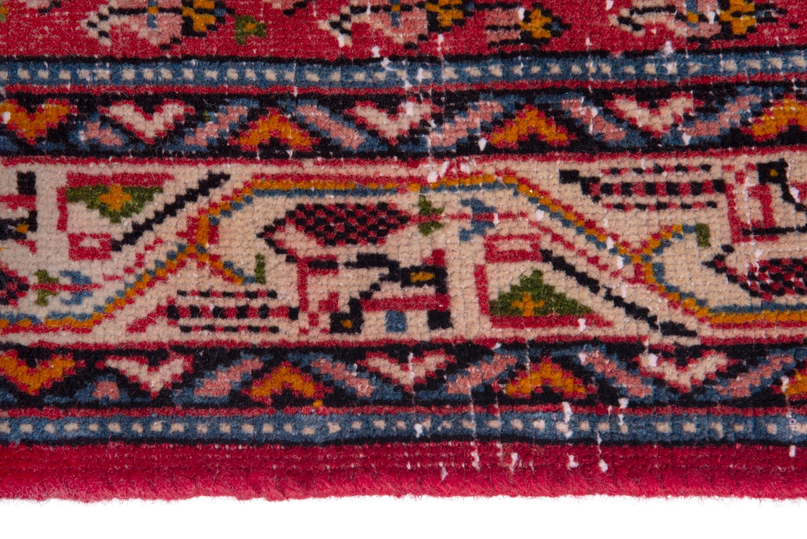 Persian Arak runner rug in deep red and cream, view 10 of 16