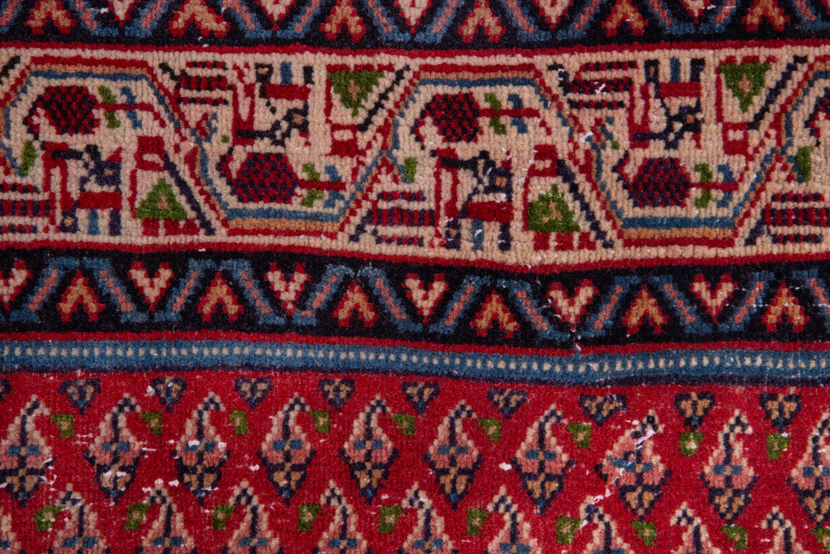 Persian Arak runner rug in deep red and cream, view 11 of 16