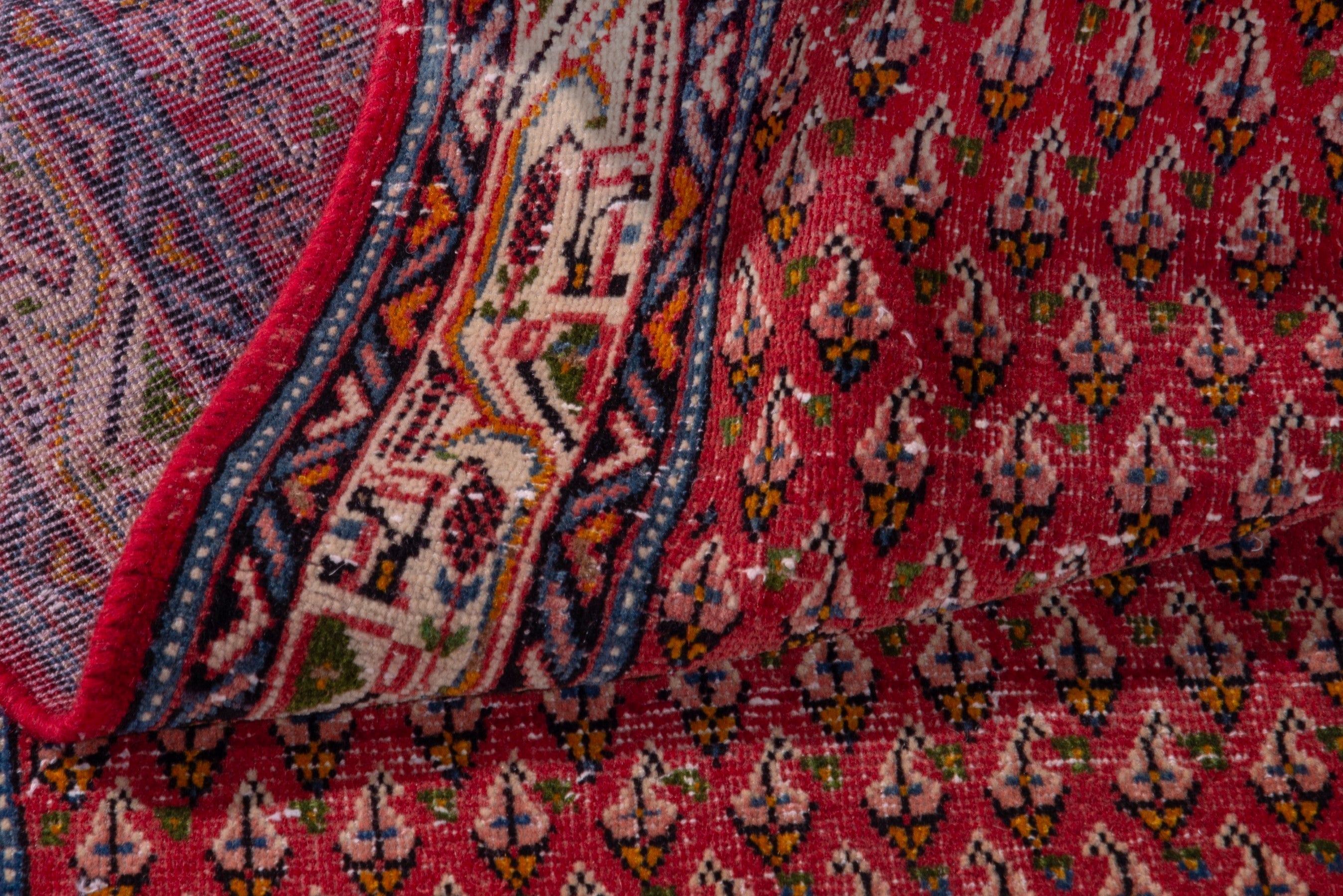 Persian Arak runner rug in deep red and cream, view 14 of 16