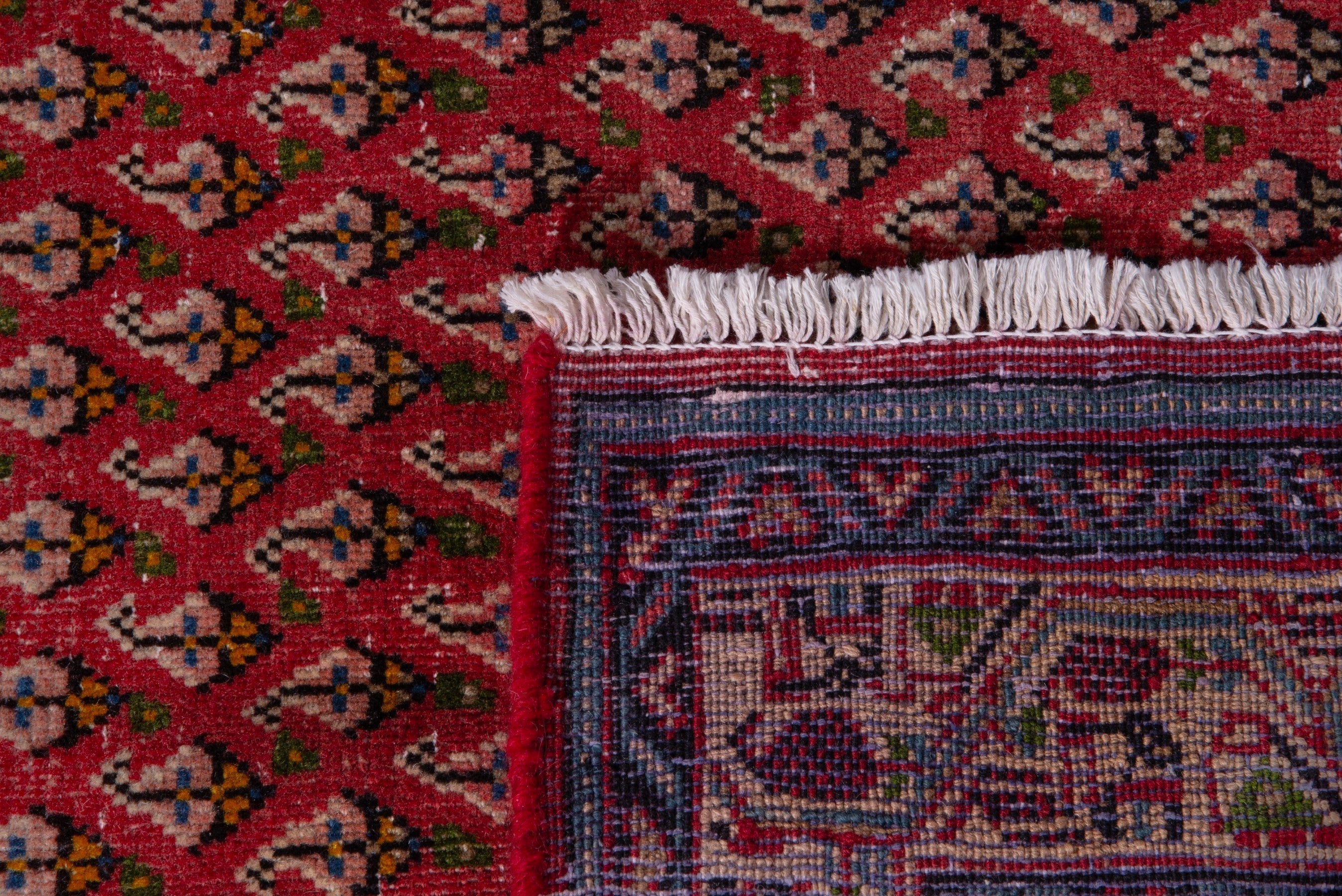 Persian Arak runner rug in deep red and cream, view 16 of 16