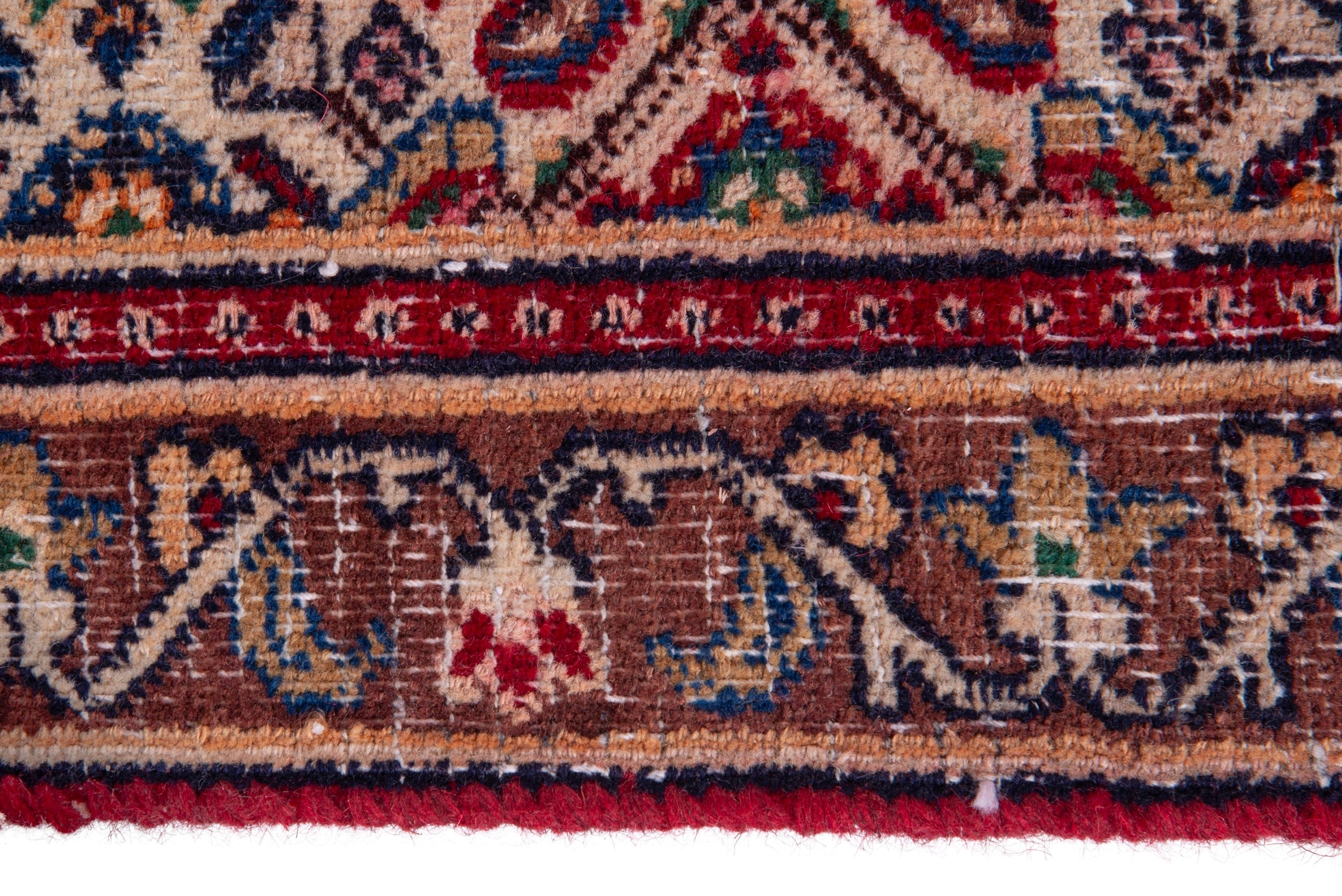 Persian Birjand runner rug in rust and cream, view 12 of 16