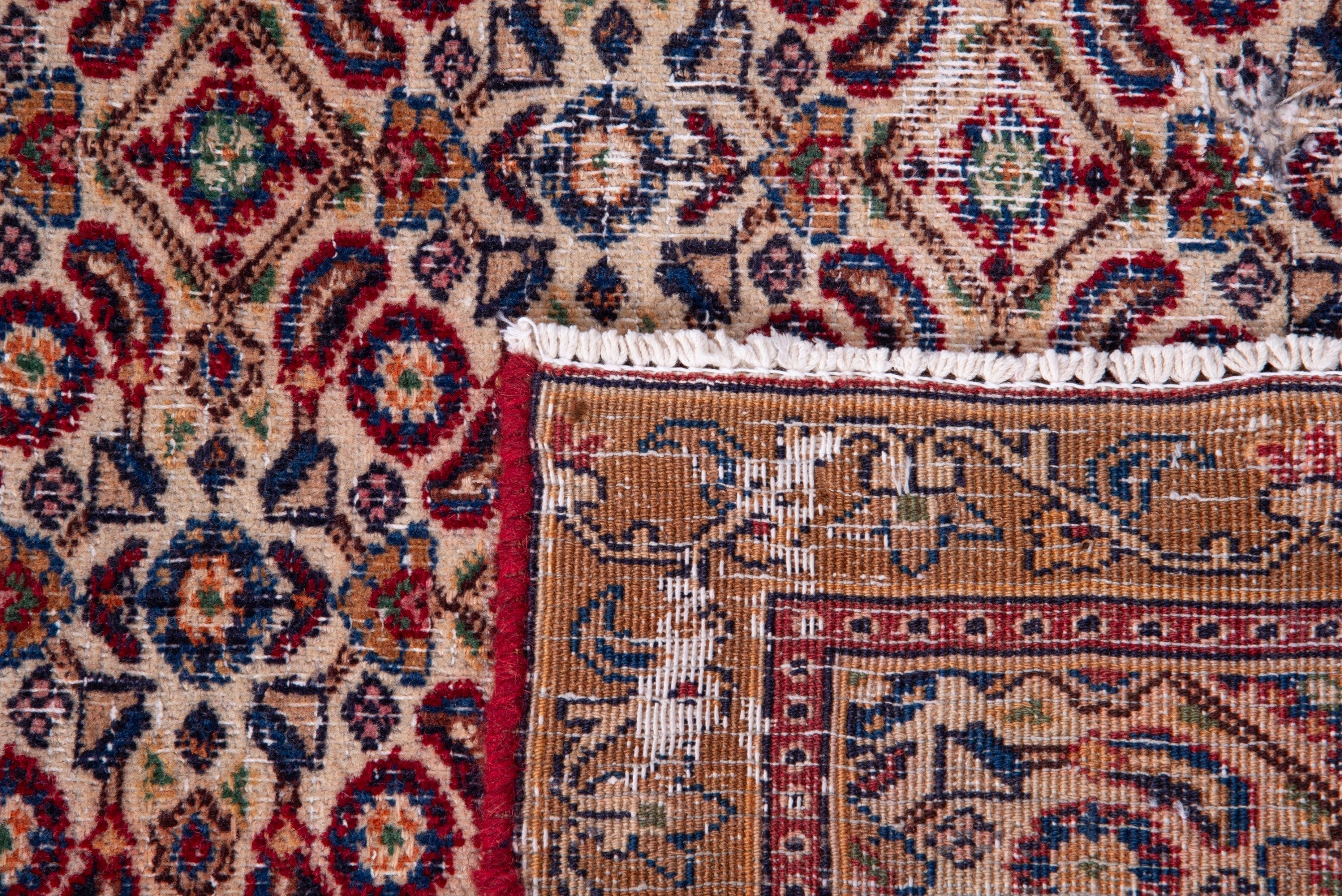 Persian Birjand runner rug in rust and cream, view 16 of 16