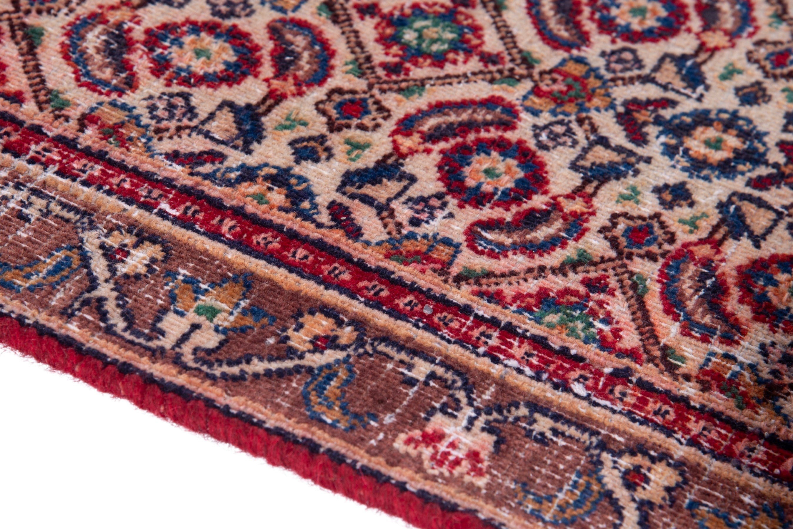Persian Birjand runner rug in rust and cream, view 8 of 16