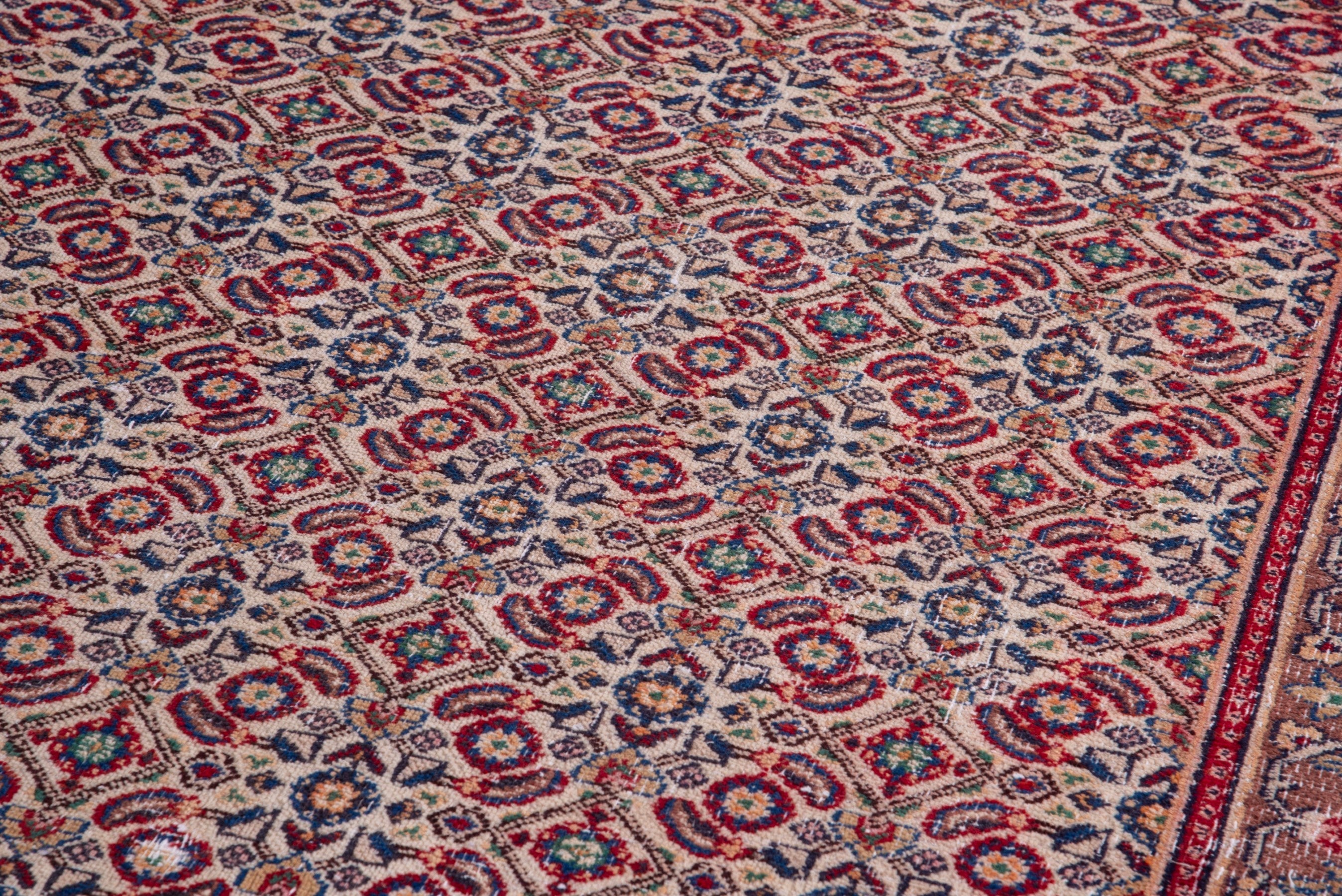 Persian Birjand runner rug in rust and cream, view 10 of 16