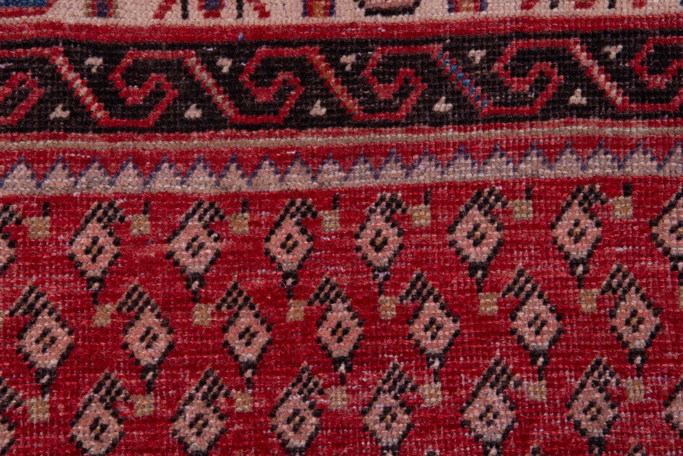 Persian Arak runner rug in deep red and cream, view 11 of 17