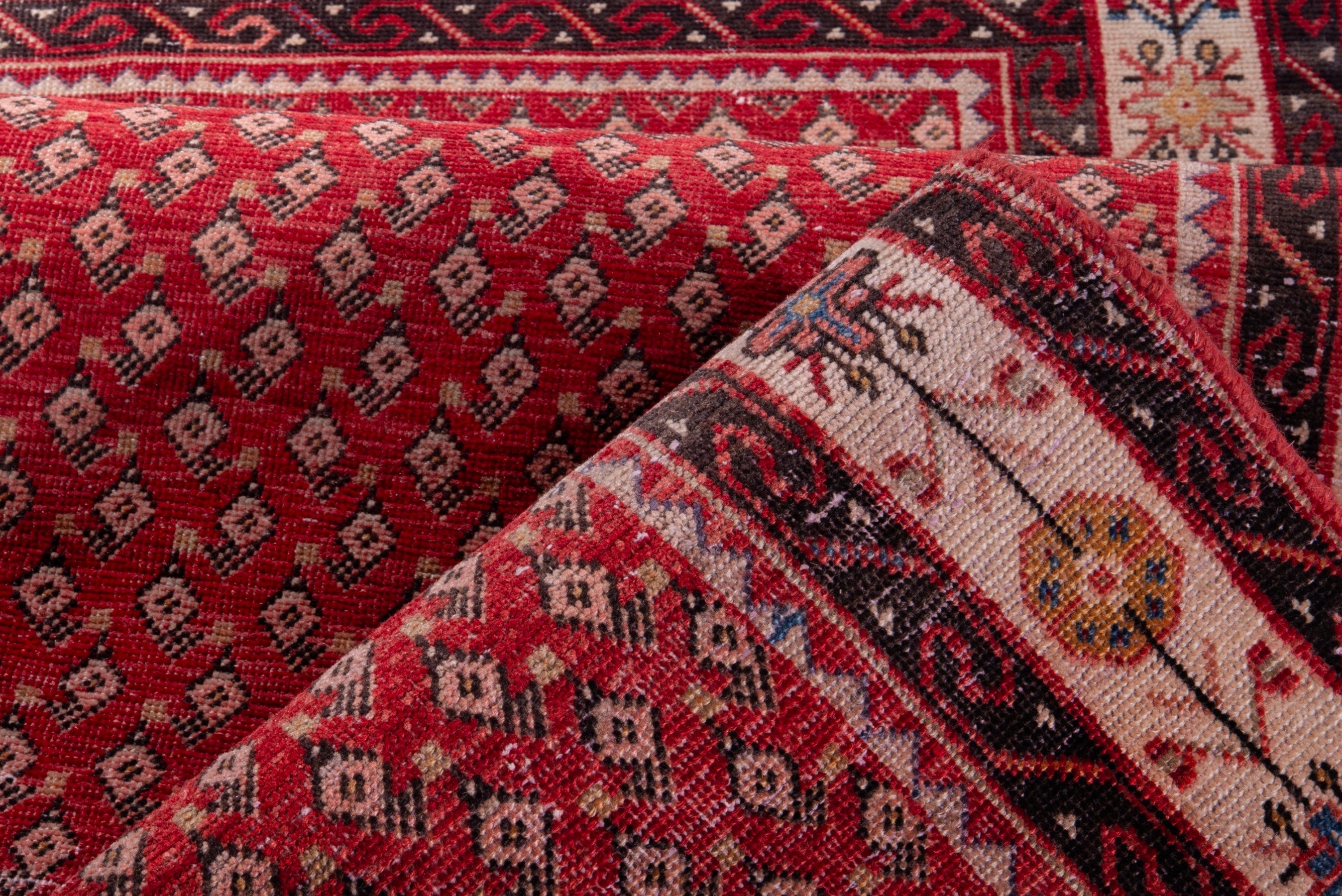 Persian Arak runner rug in deep red and cream, view 13 of 17