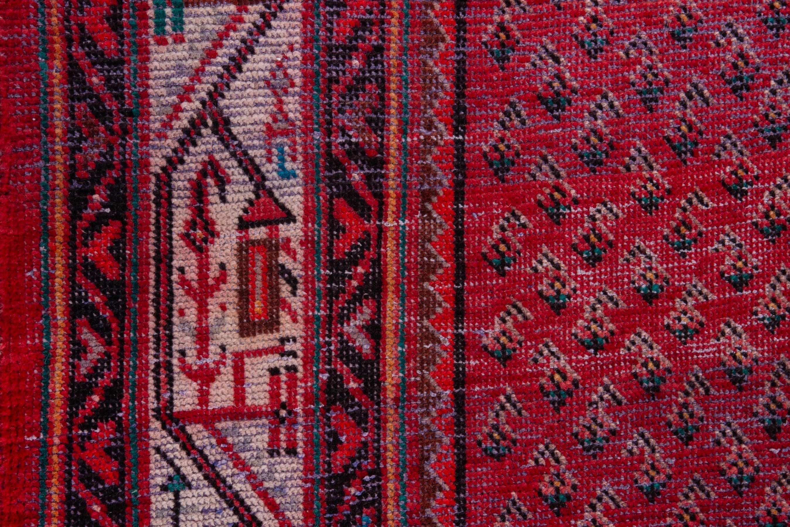 Persian Arak runner rug in deep red and cream, view 10 of 19