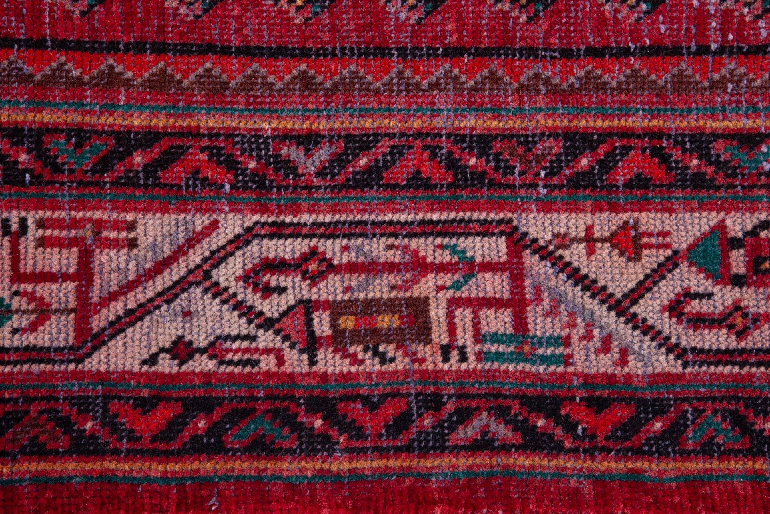 Persian Arak runner rug in deep red and cream, view 11 of 19