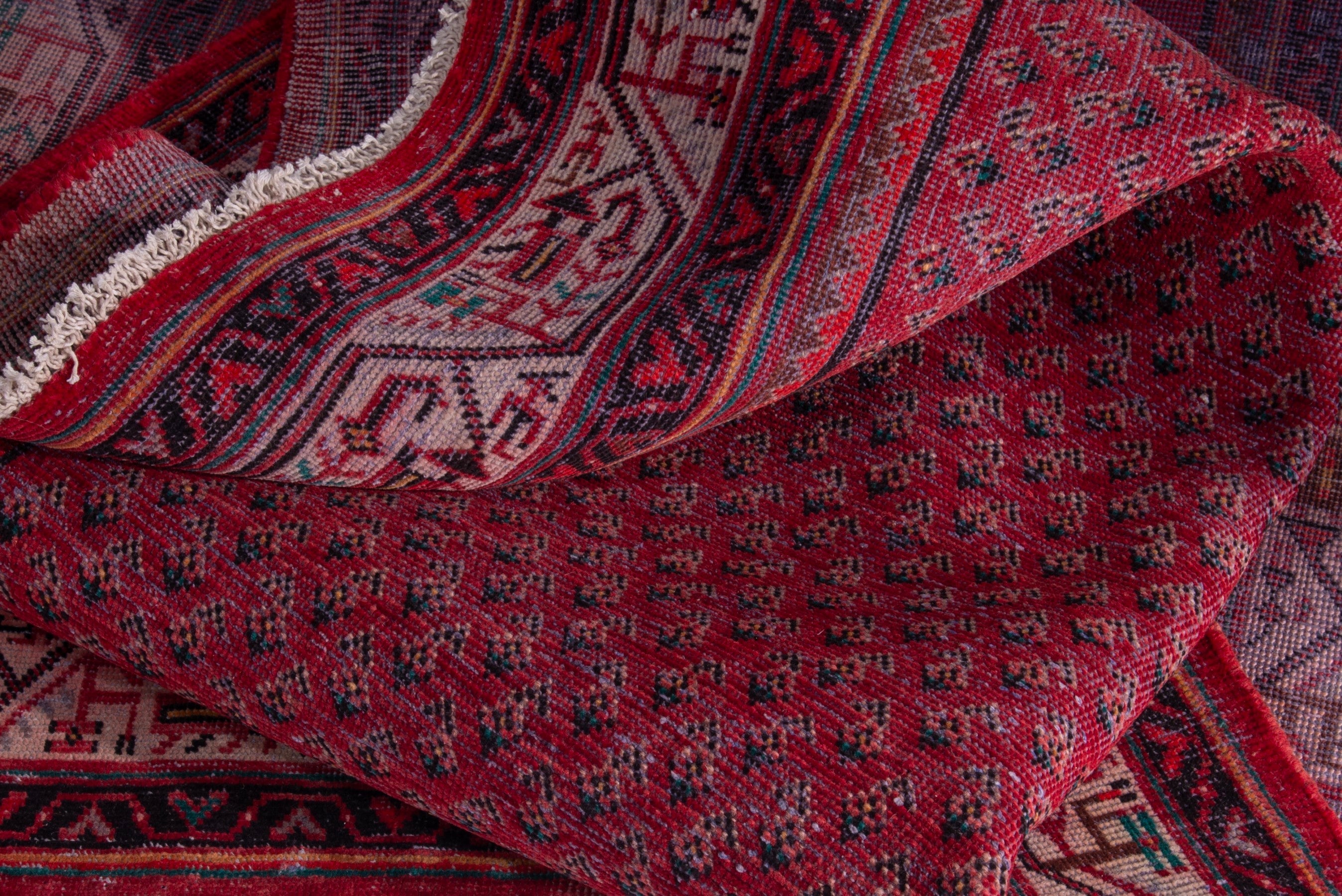 Persian Arak runner rug in deep red and cream, view 14 of 19