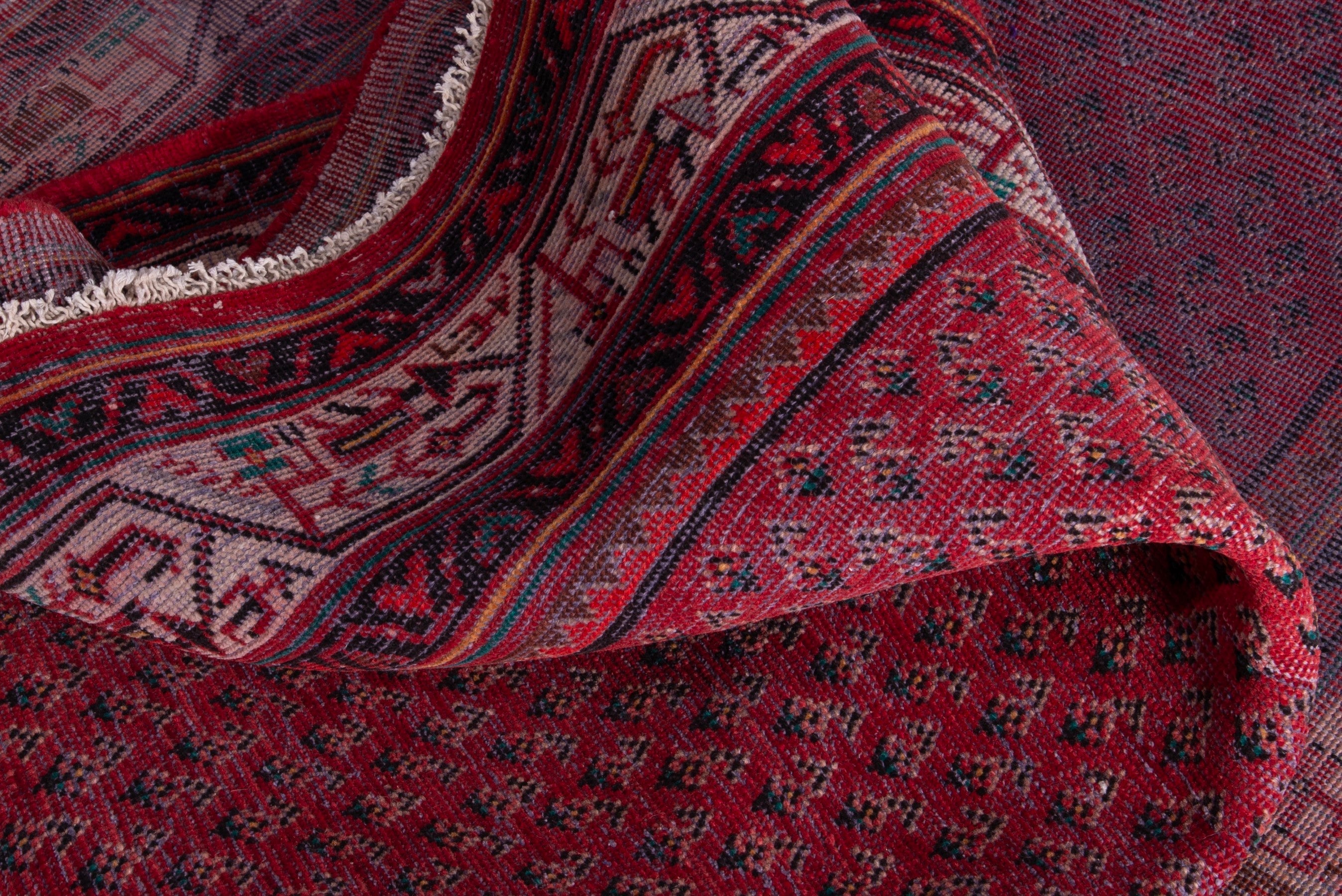 Persian Arak runner rug in deep red and cream, view 15 of 19