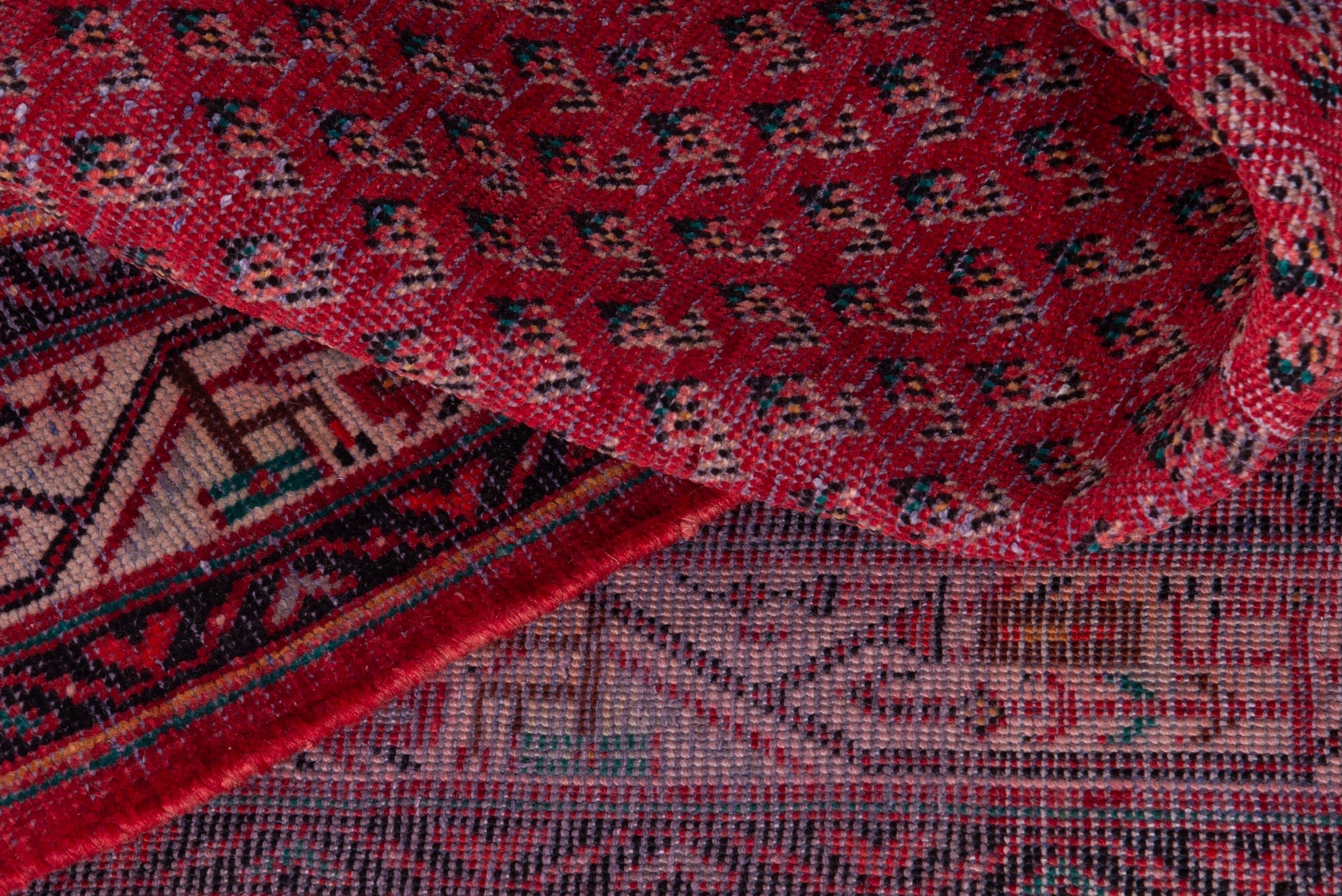 Persian Arak runner rug in deep red and cream, view 17 of 19