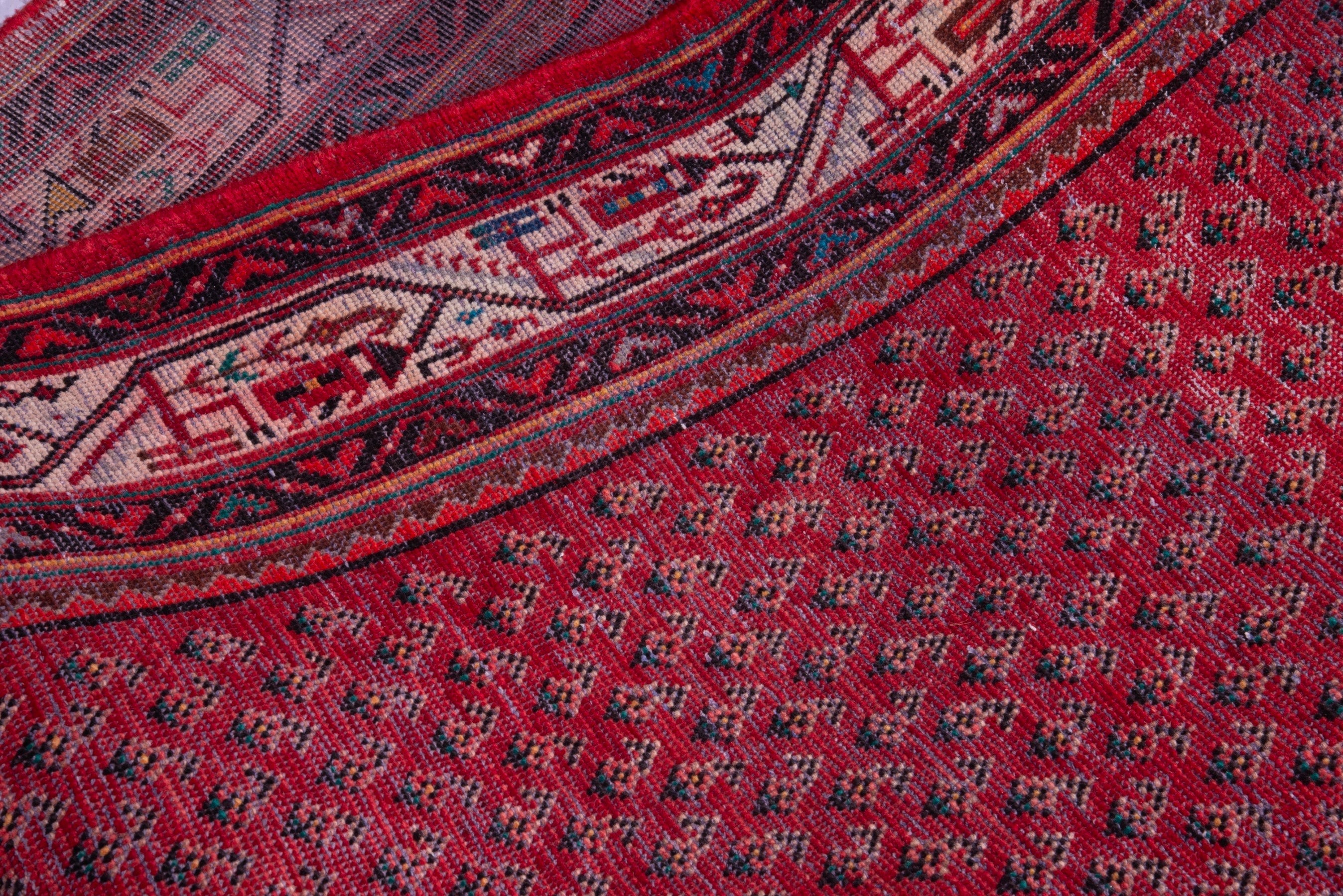 Persian Arak runner rug in deep red and cream, view 18 of 19