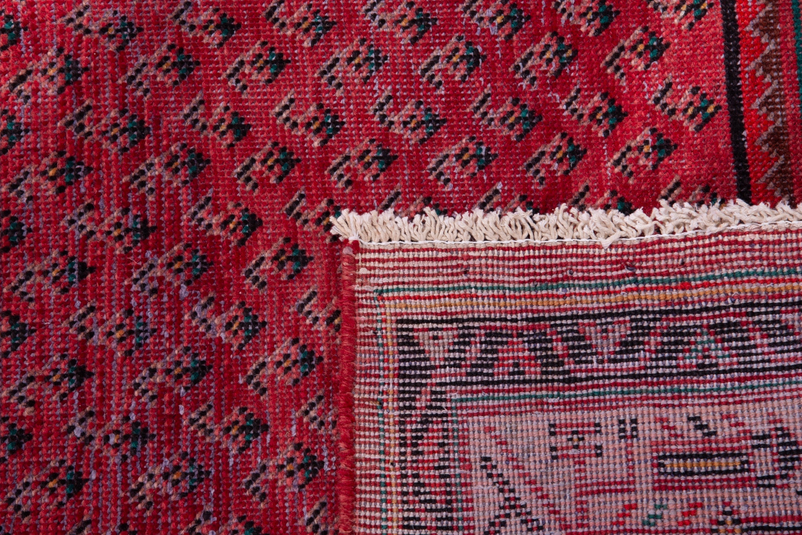 Persian Arak runner rug in deep red and cream, view 19 of 19