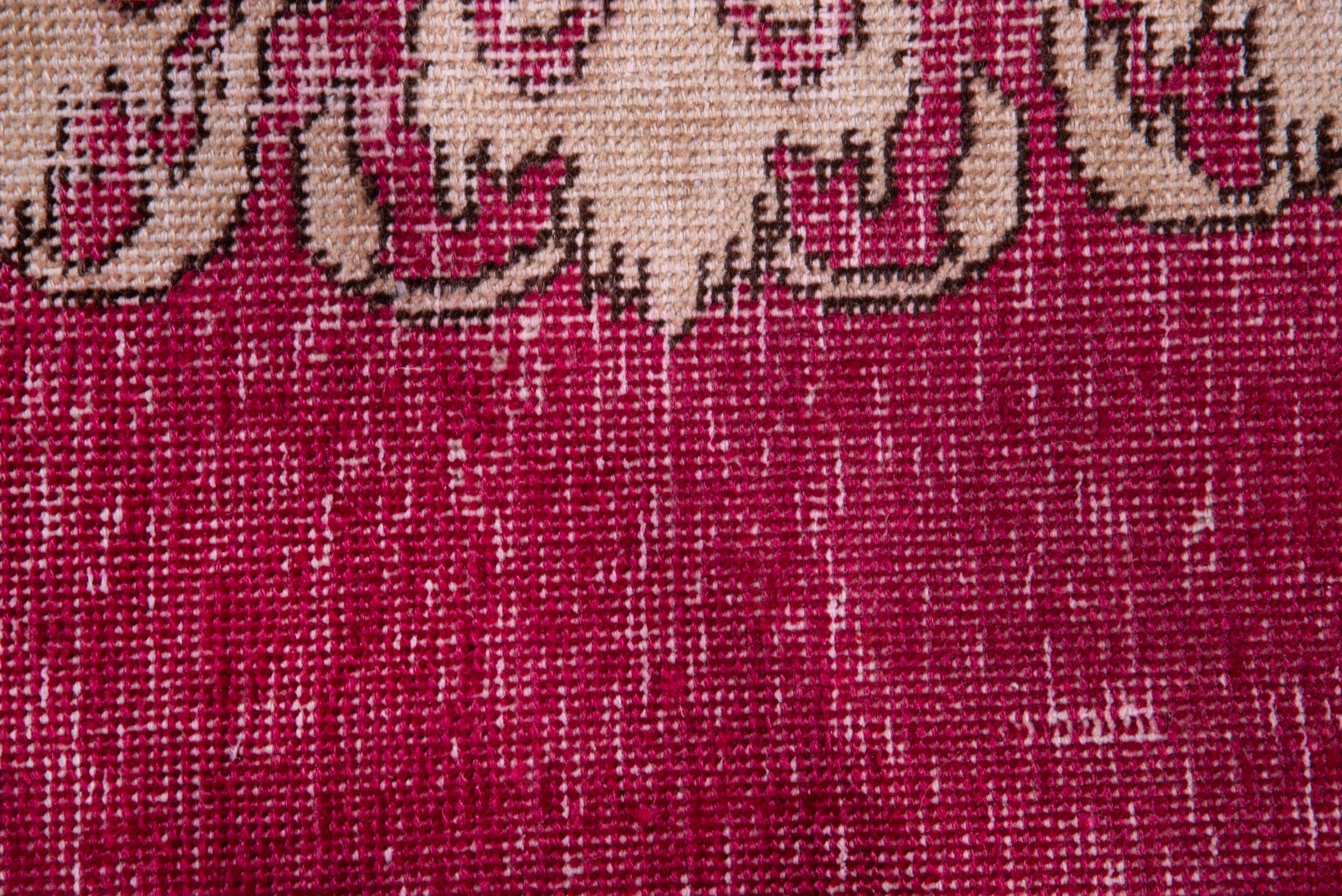 Persian Tabriz runner rug in burgundy and cream, view 11 of 15
