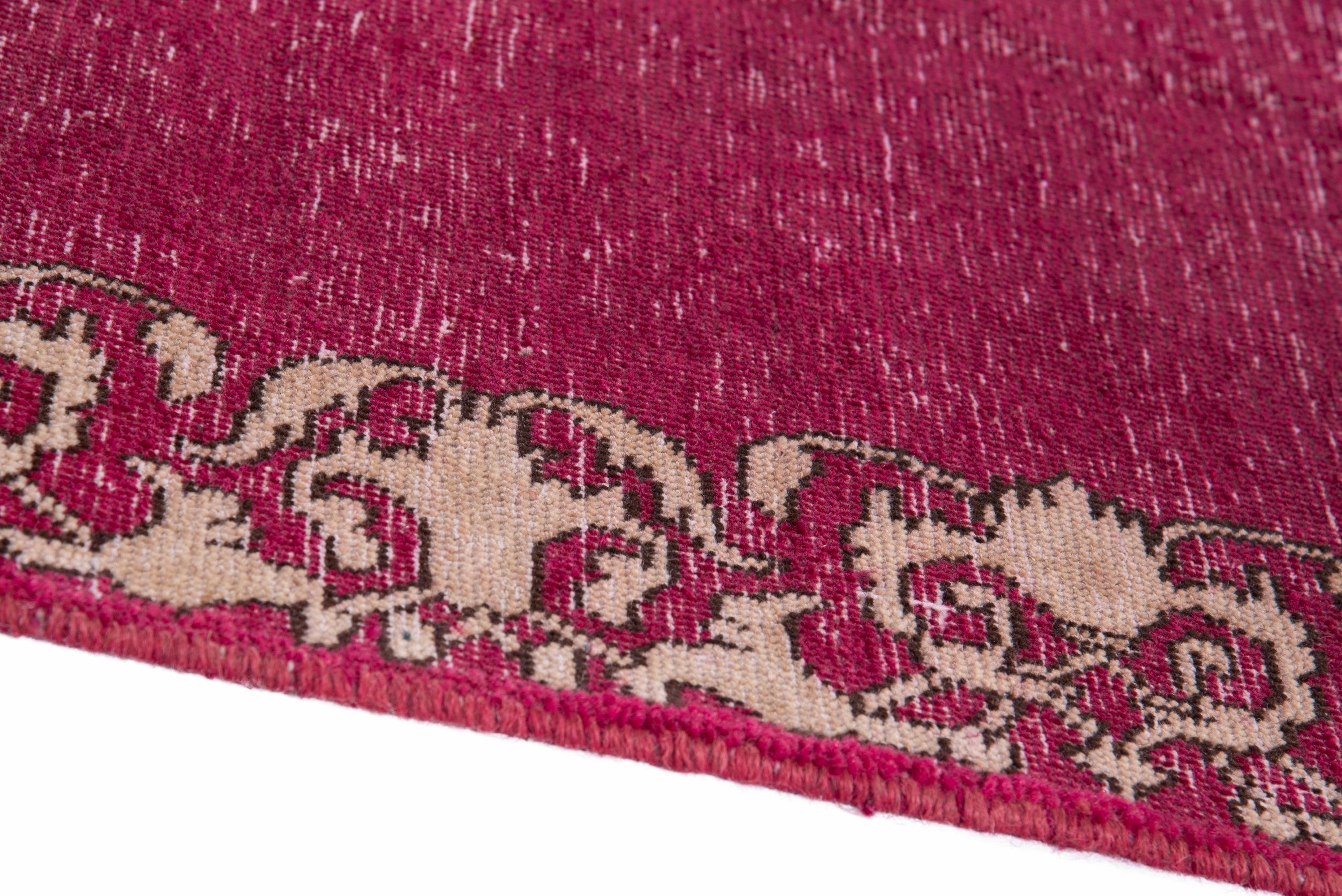 Persian Tabriz runner rug in burgundy and cream, view 8 of 15
