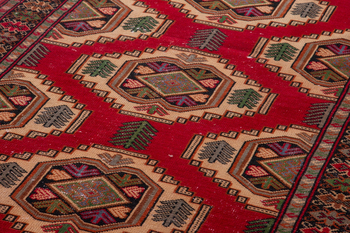 1249, Persian Torkaman Runner Rug