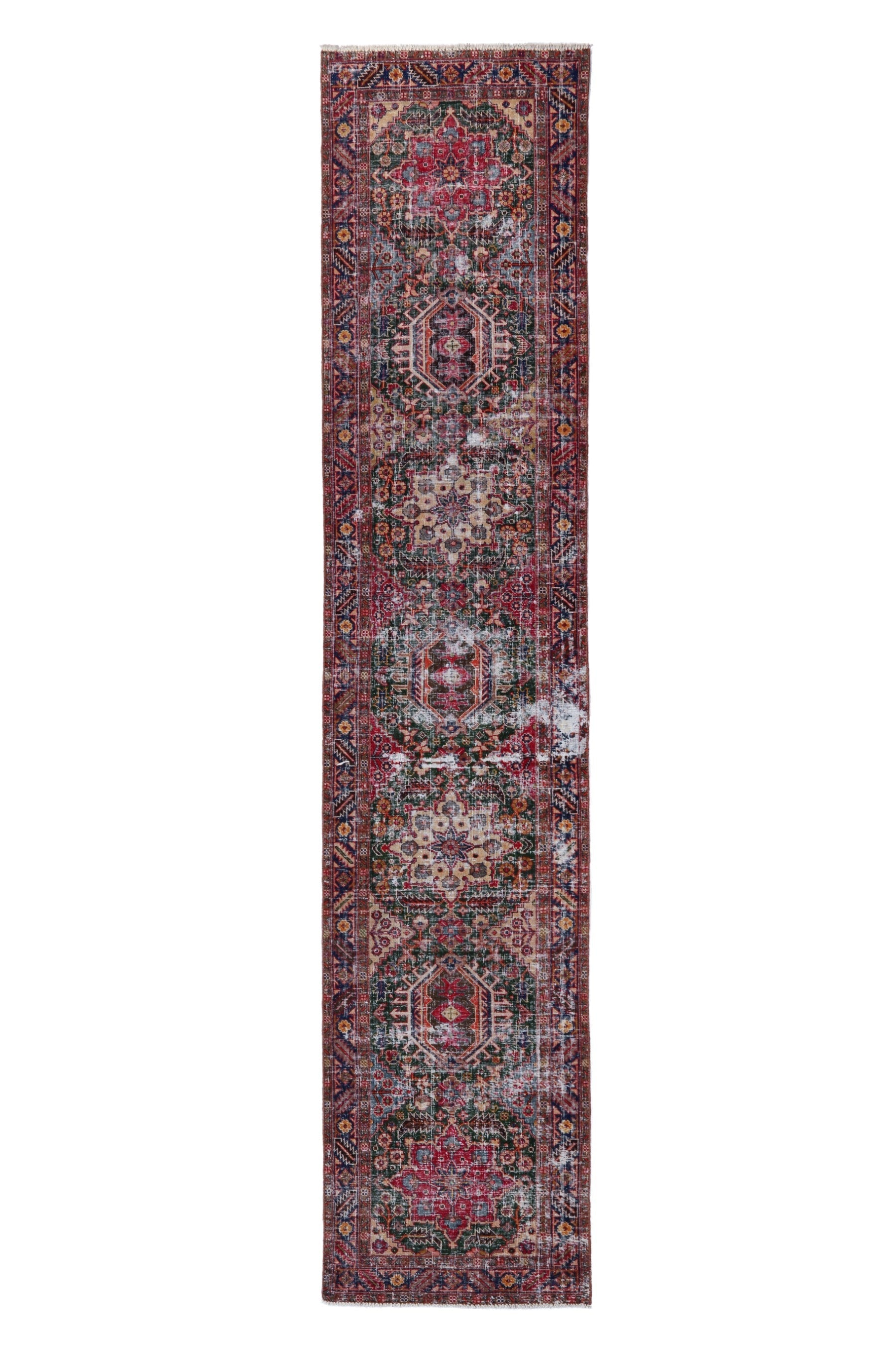 1254 - Persian Gharajeh Runner Rug 2'6" x 12'6"